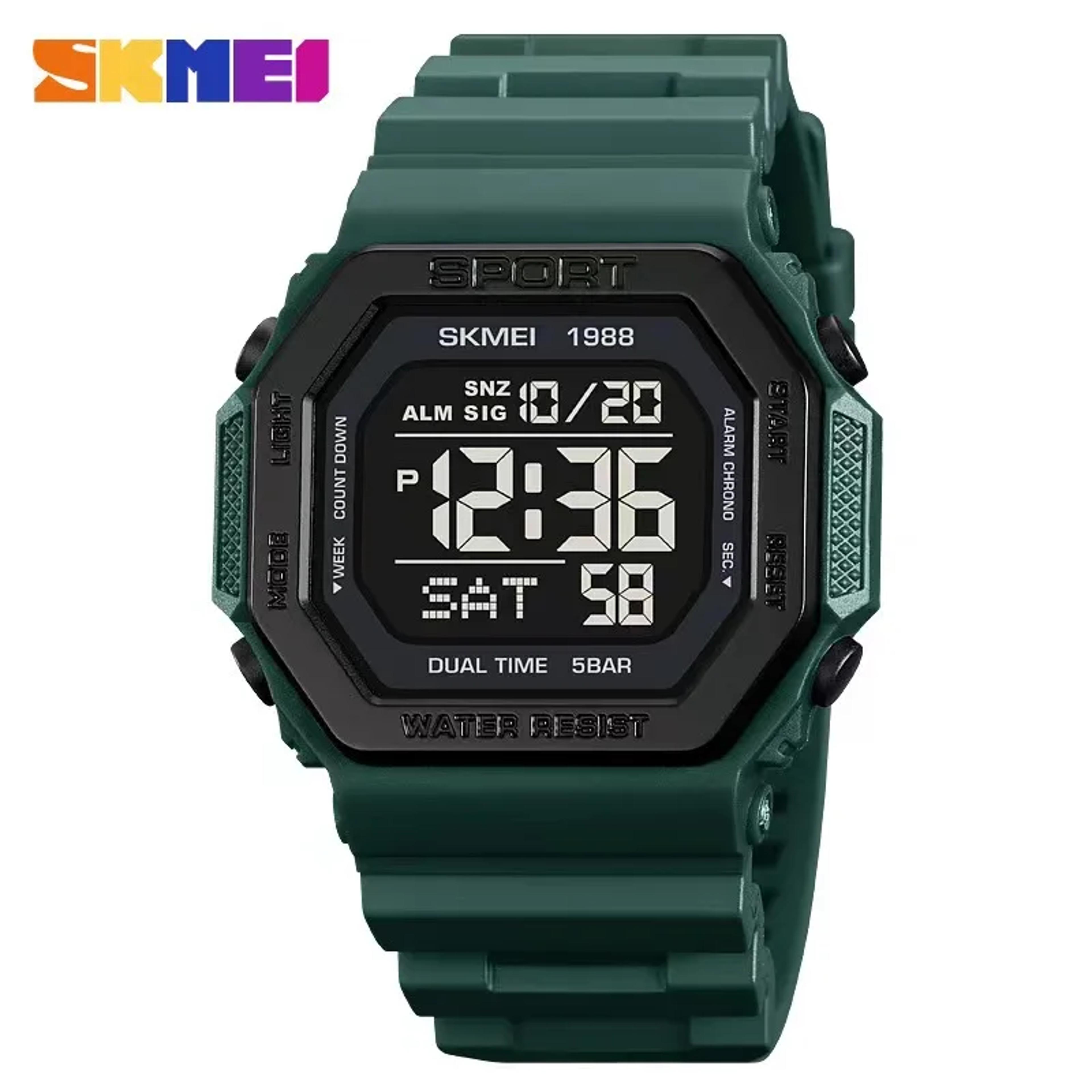 military digital sports watch men waterproof countdown chronograph alarm watch