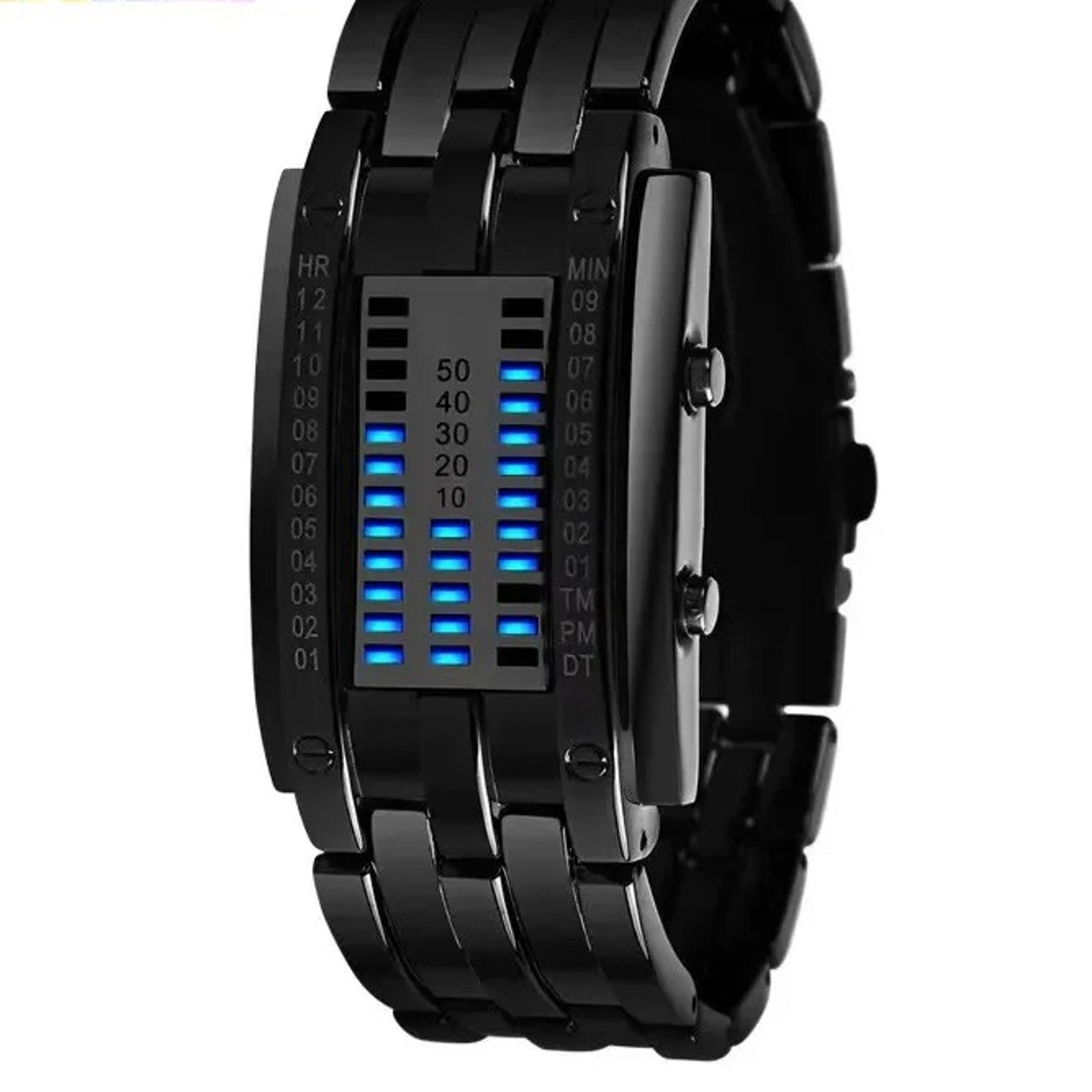 couple stainless steel strap led display watches waterproof sports digital watch