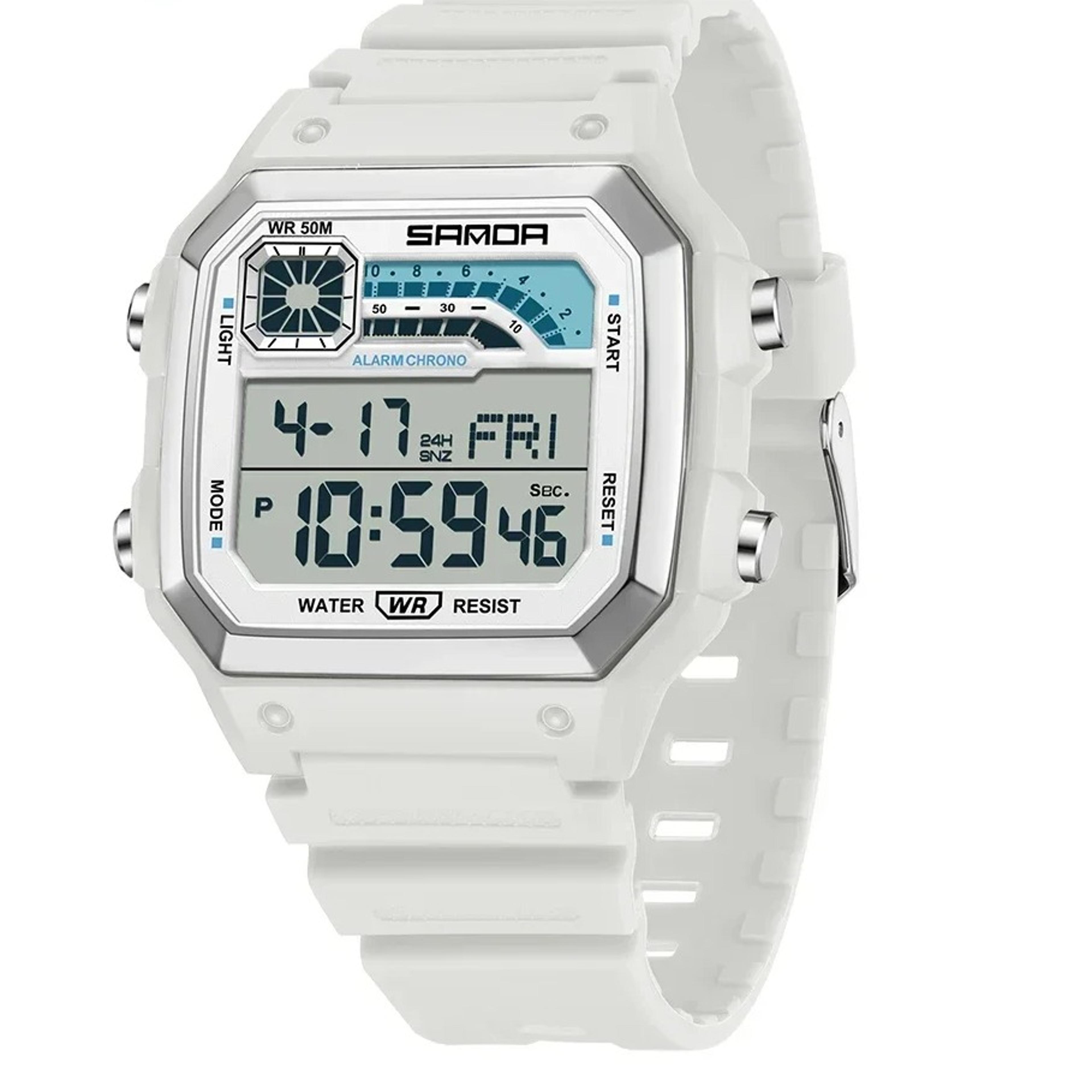 waterproof square sports digital watch for men lightweight fashion electronic night glow watch