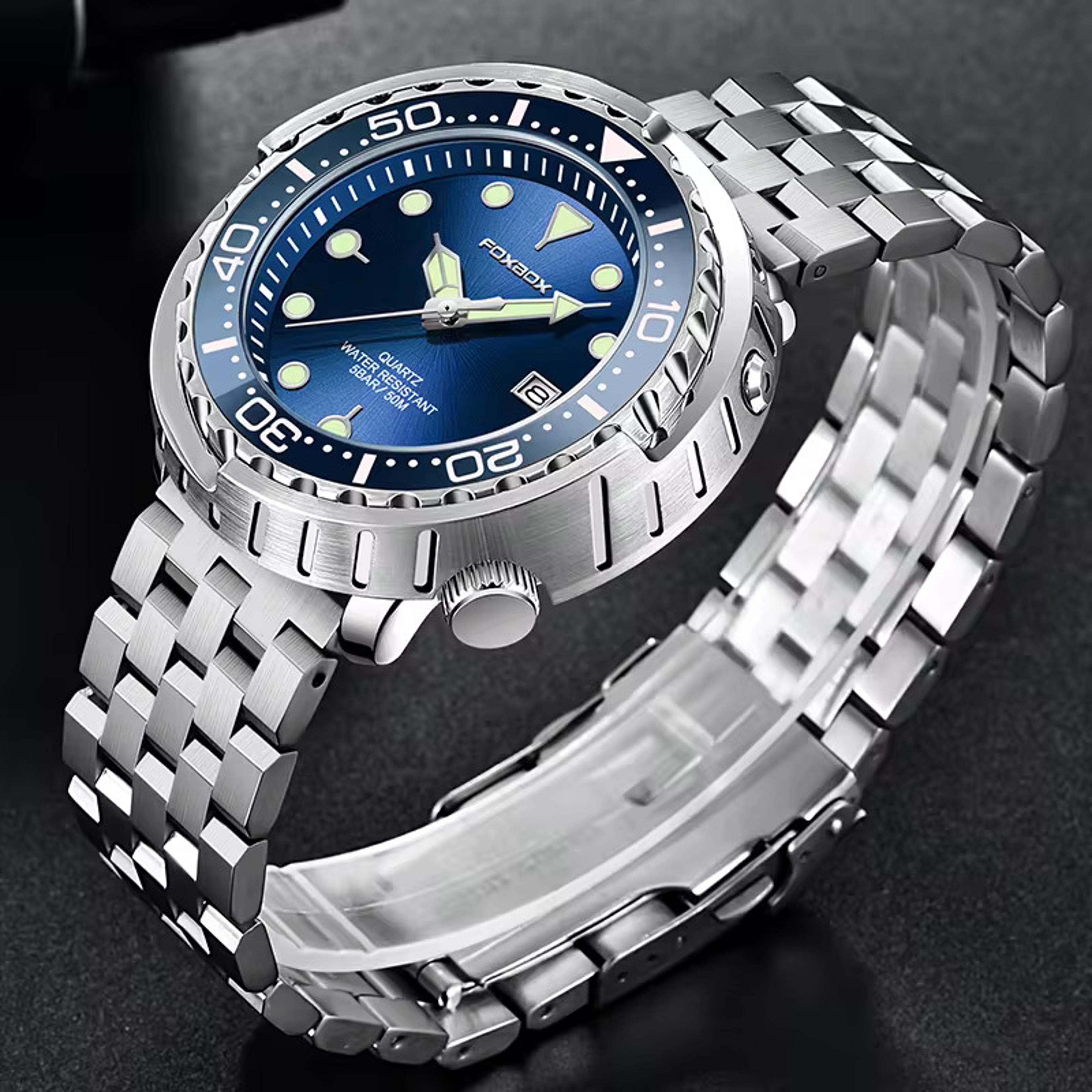 quartz men watch casual sport waterproof luminous date wristwatch