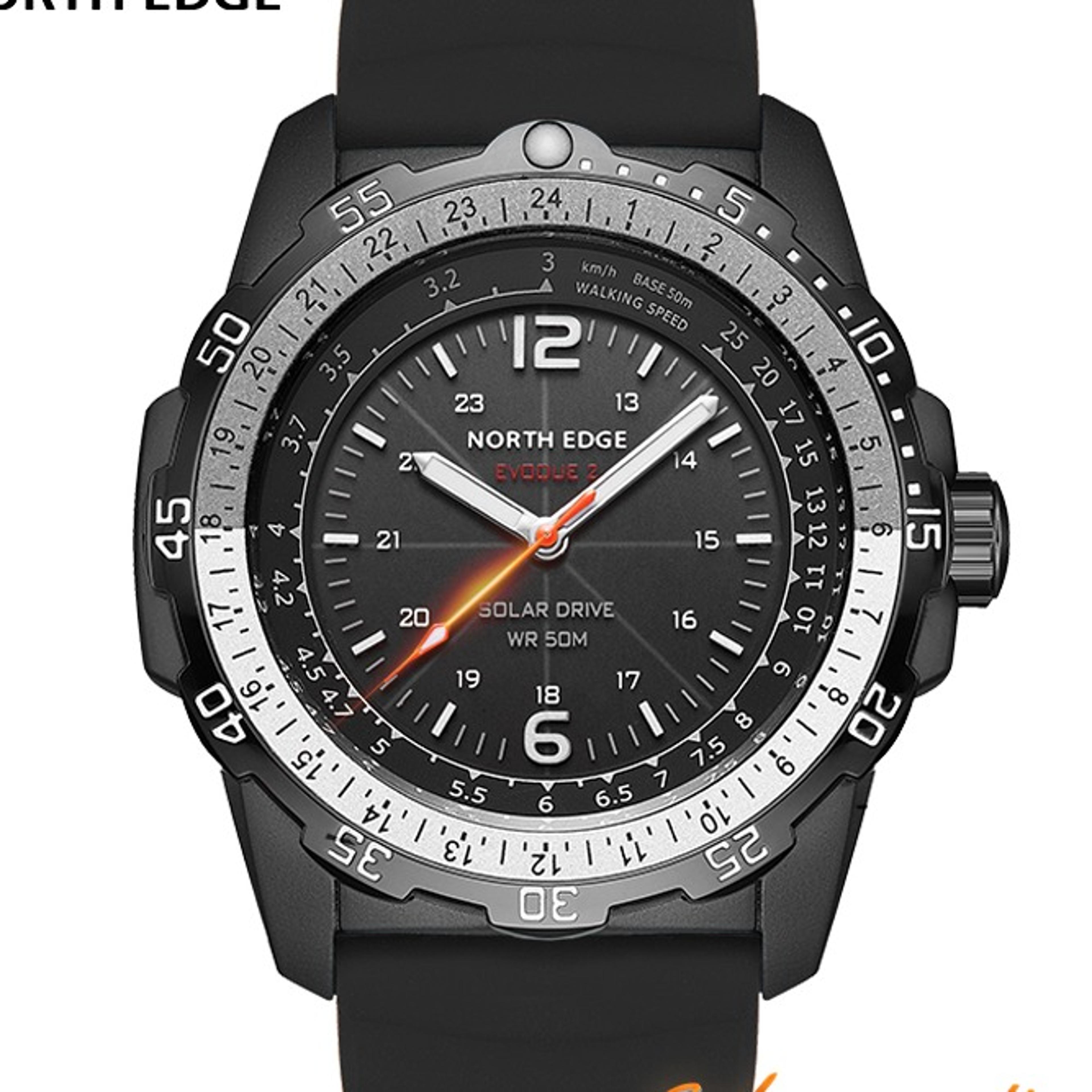 solar powered military watch waterproof luminous sports watch