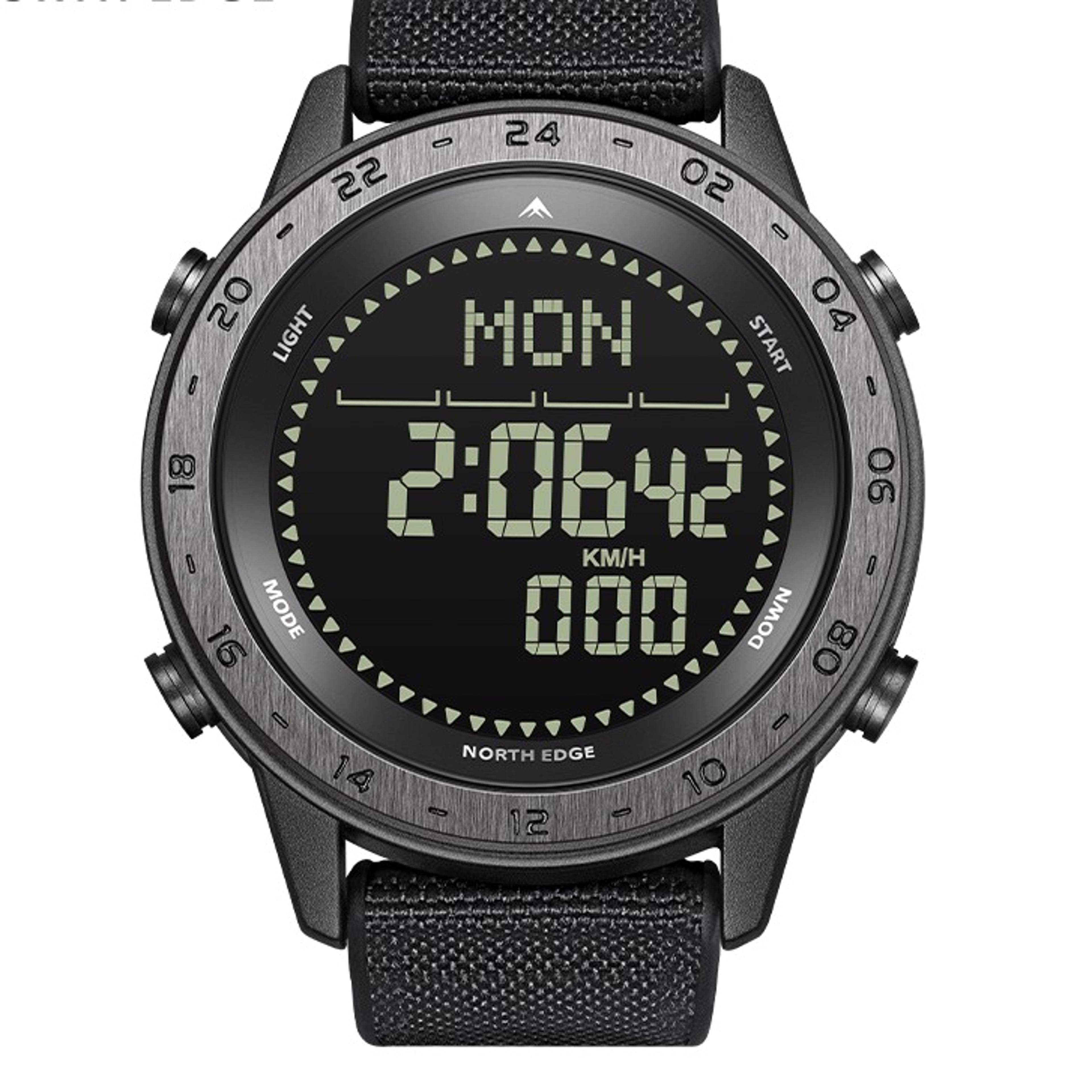 digital military watch with compass pedometer and water resistance