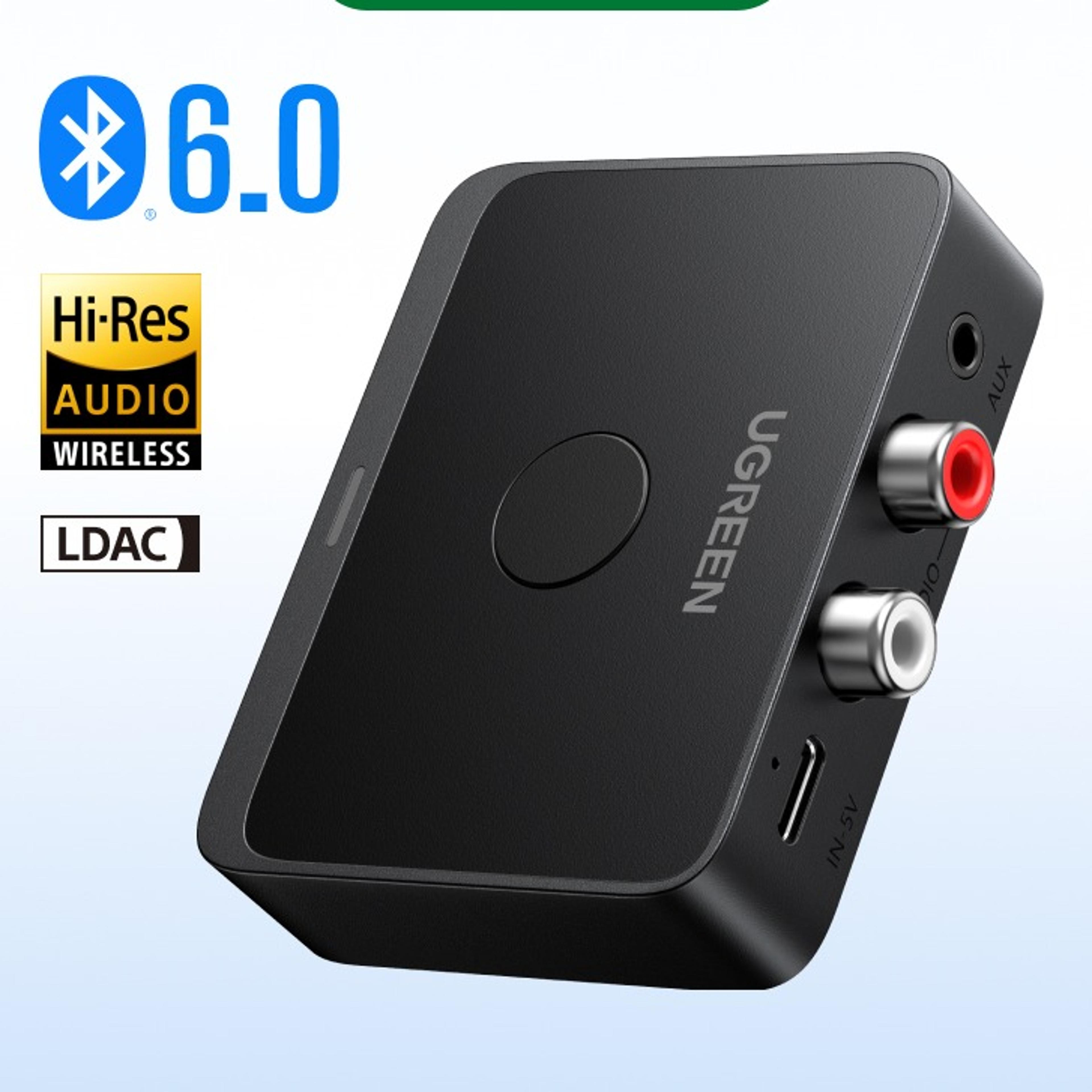 bluetooth hifi audio receiver with aux rca and high quality battery