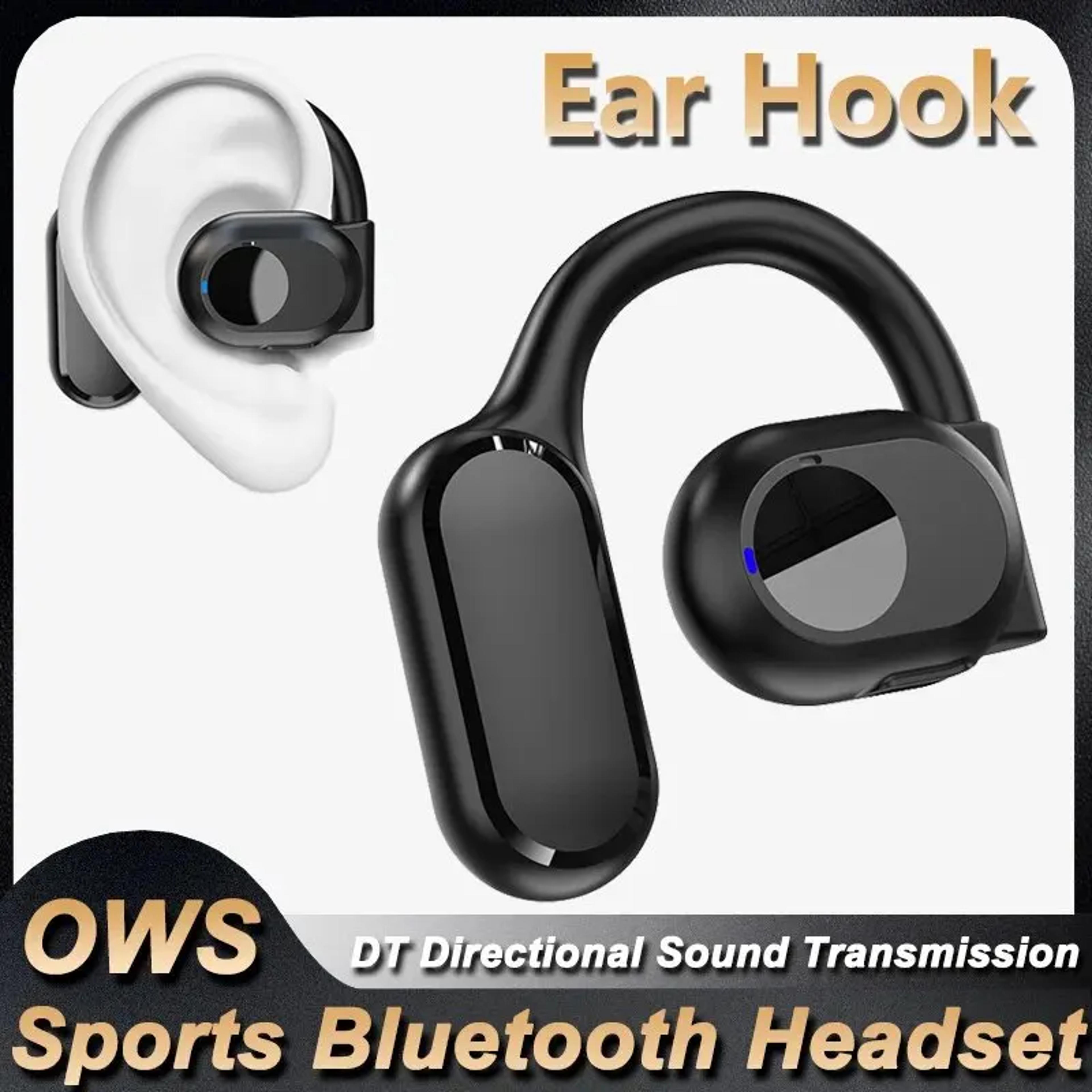 open ear bone conduction bluetooth headset with noise cancelling microphone