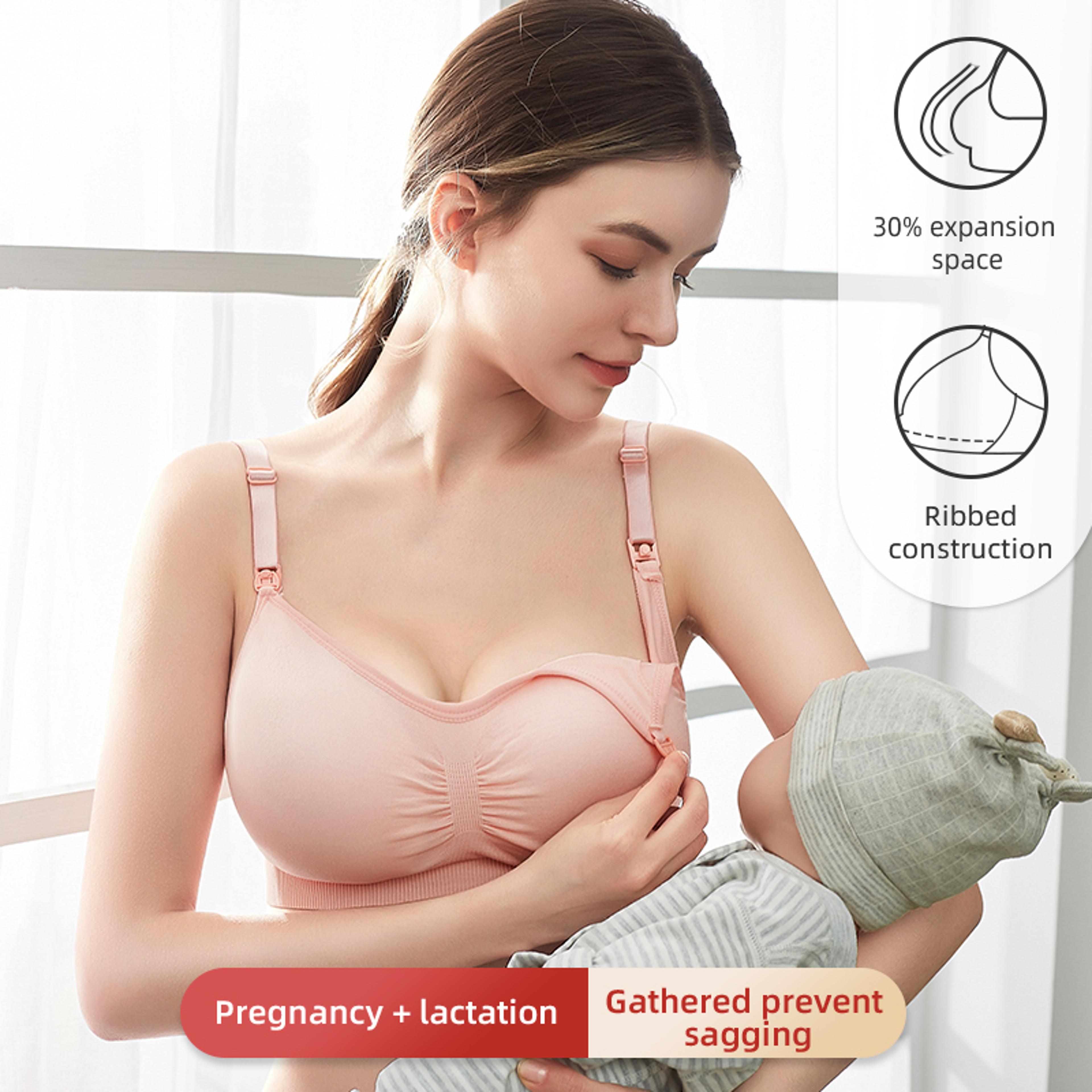plus size seamless nursing bra breathable maternity breastfeeding bra