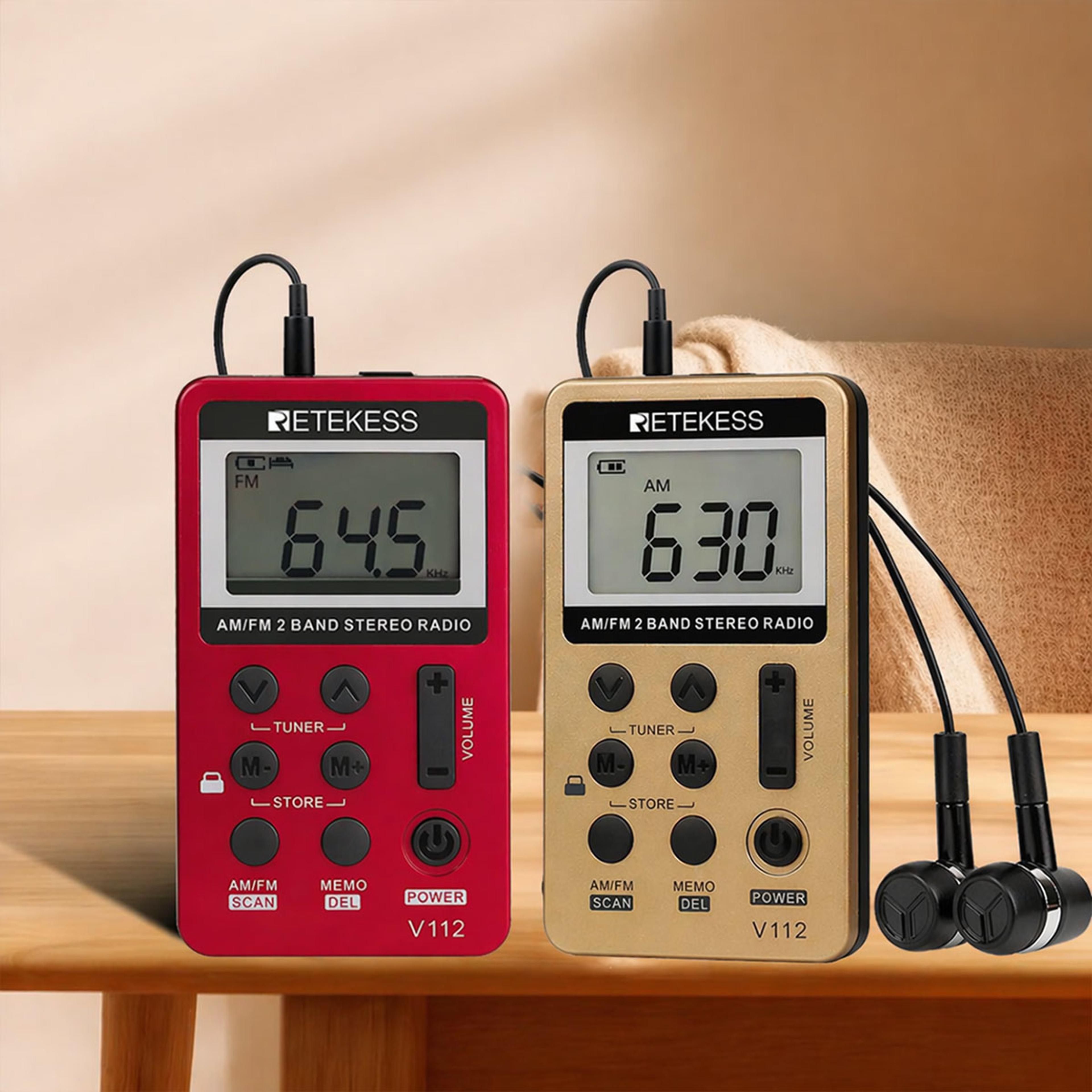 rechargeable mini pocket am fm radio with sleep timer and earphone