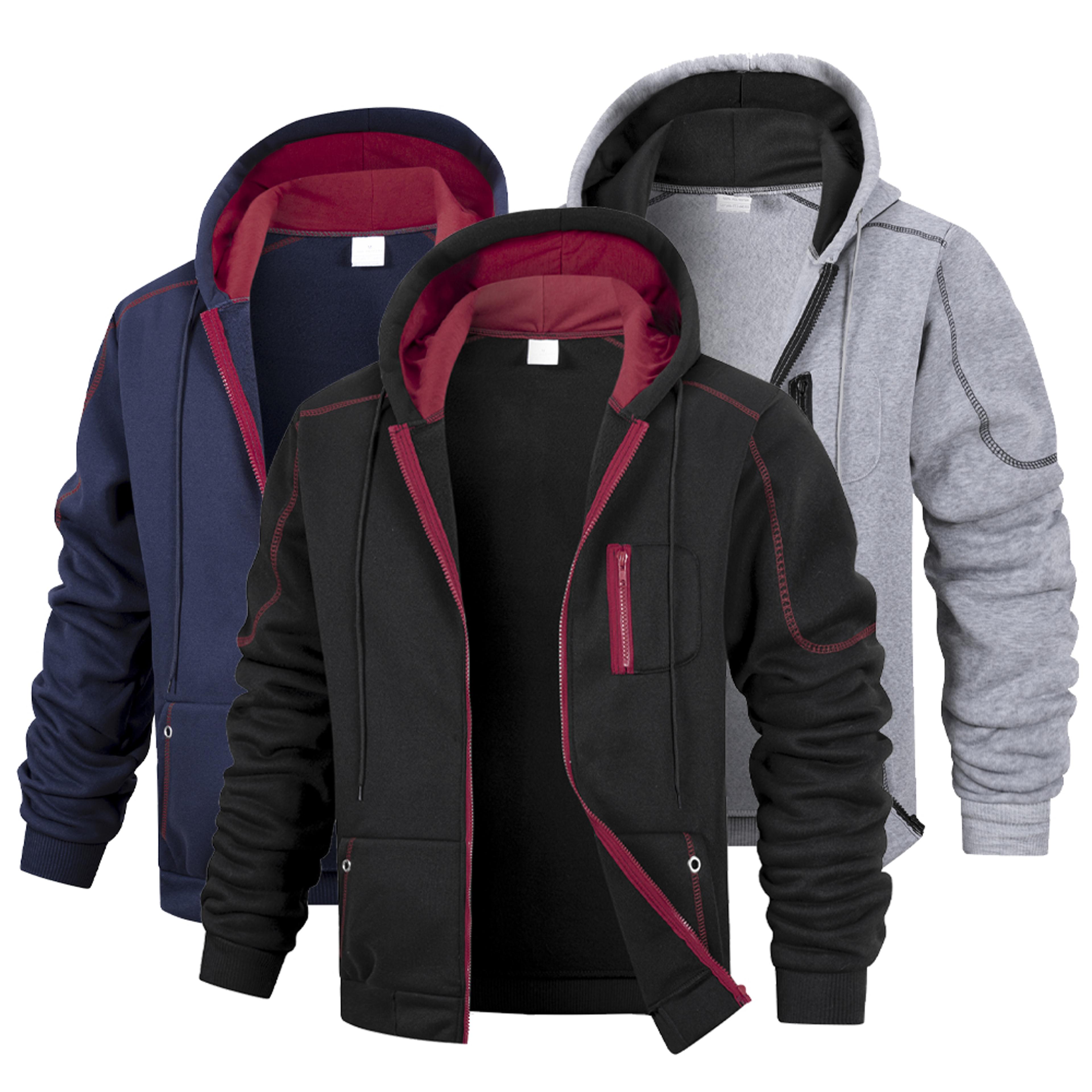 mens slim fit zip up hoodie casual sports jacket for everyday comfort