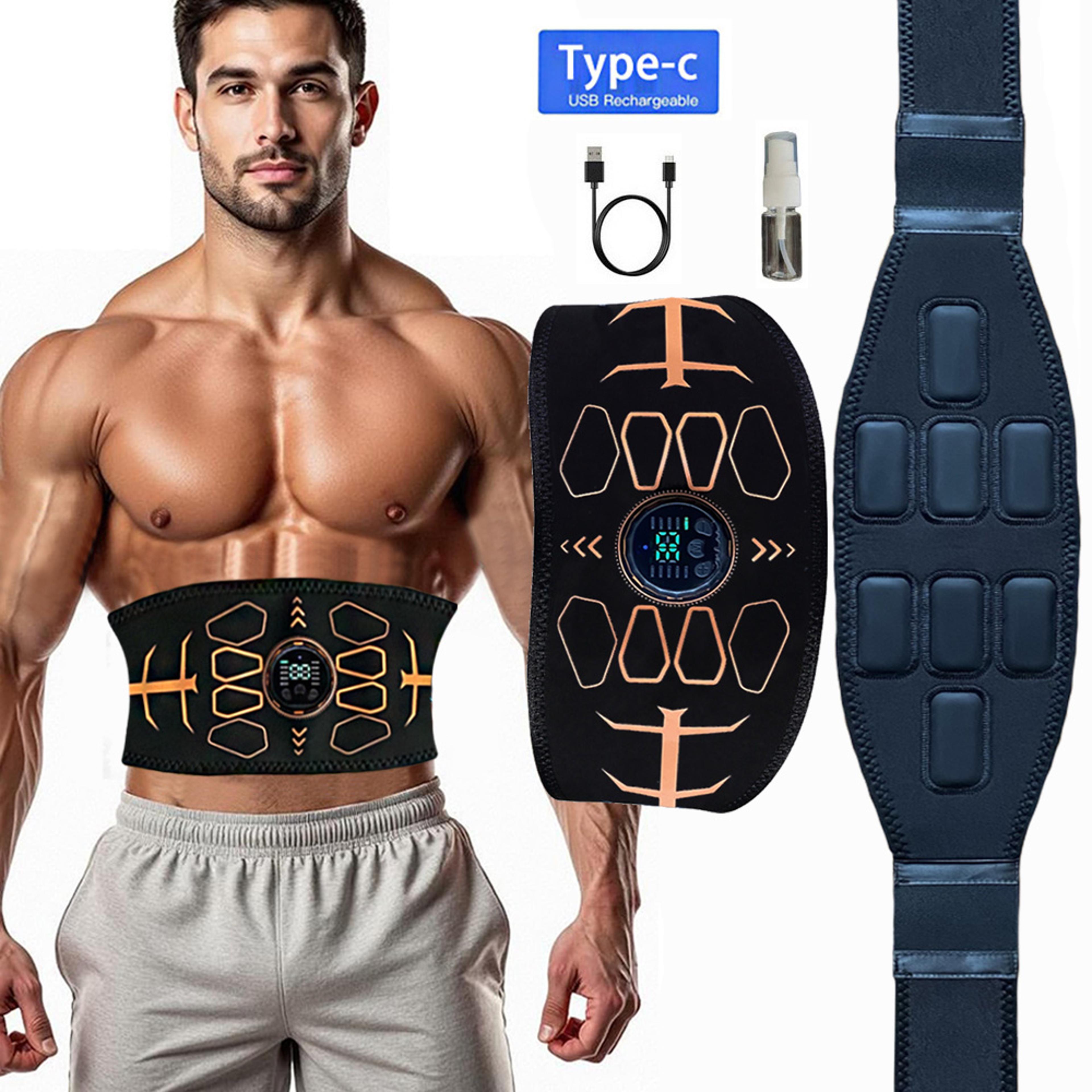ems abdominal toning belt usb rechargeable muscle stimulator ab trainer