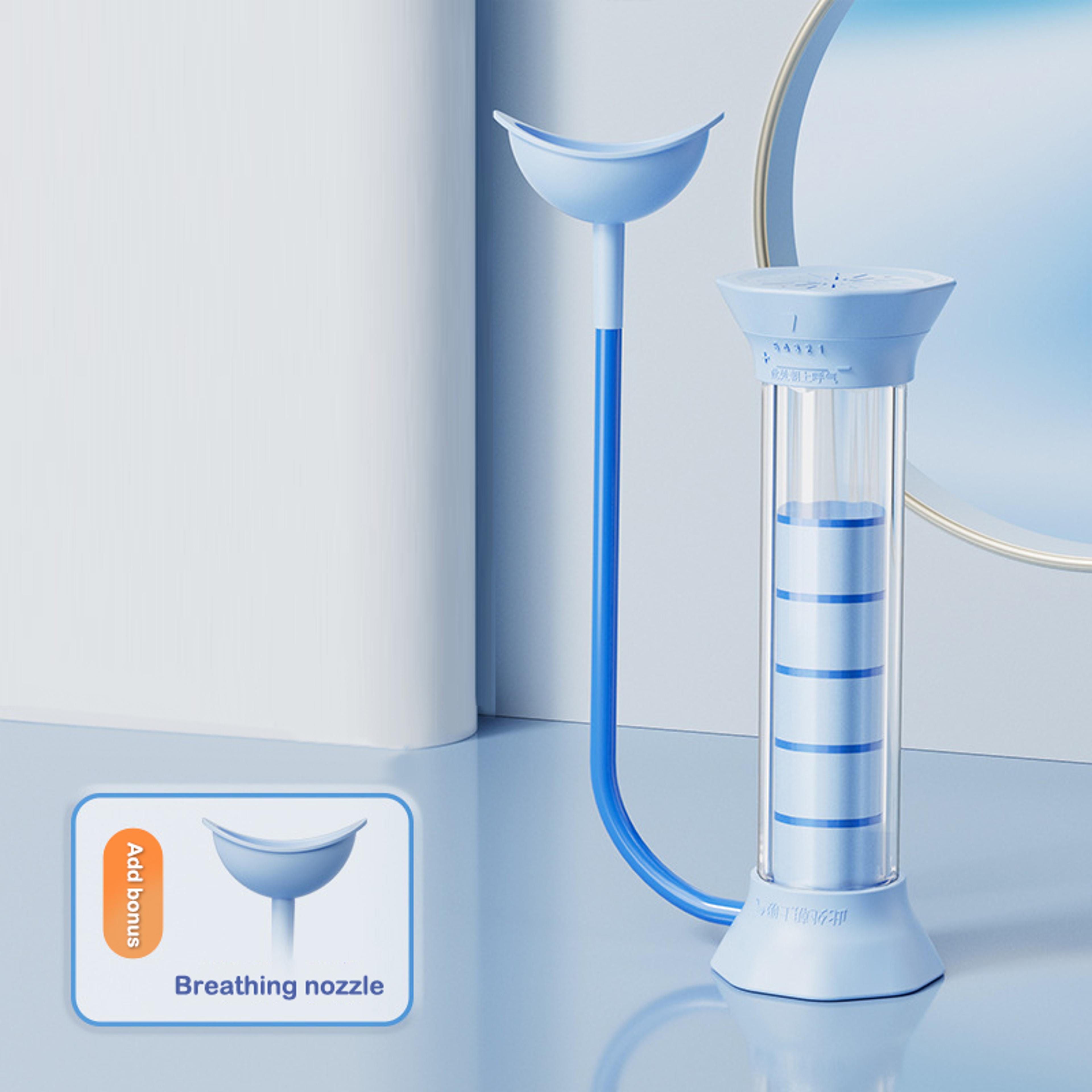 adjustable diaphragm breathing trainer with counter lung capacity exerciser
