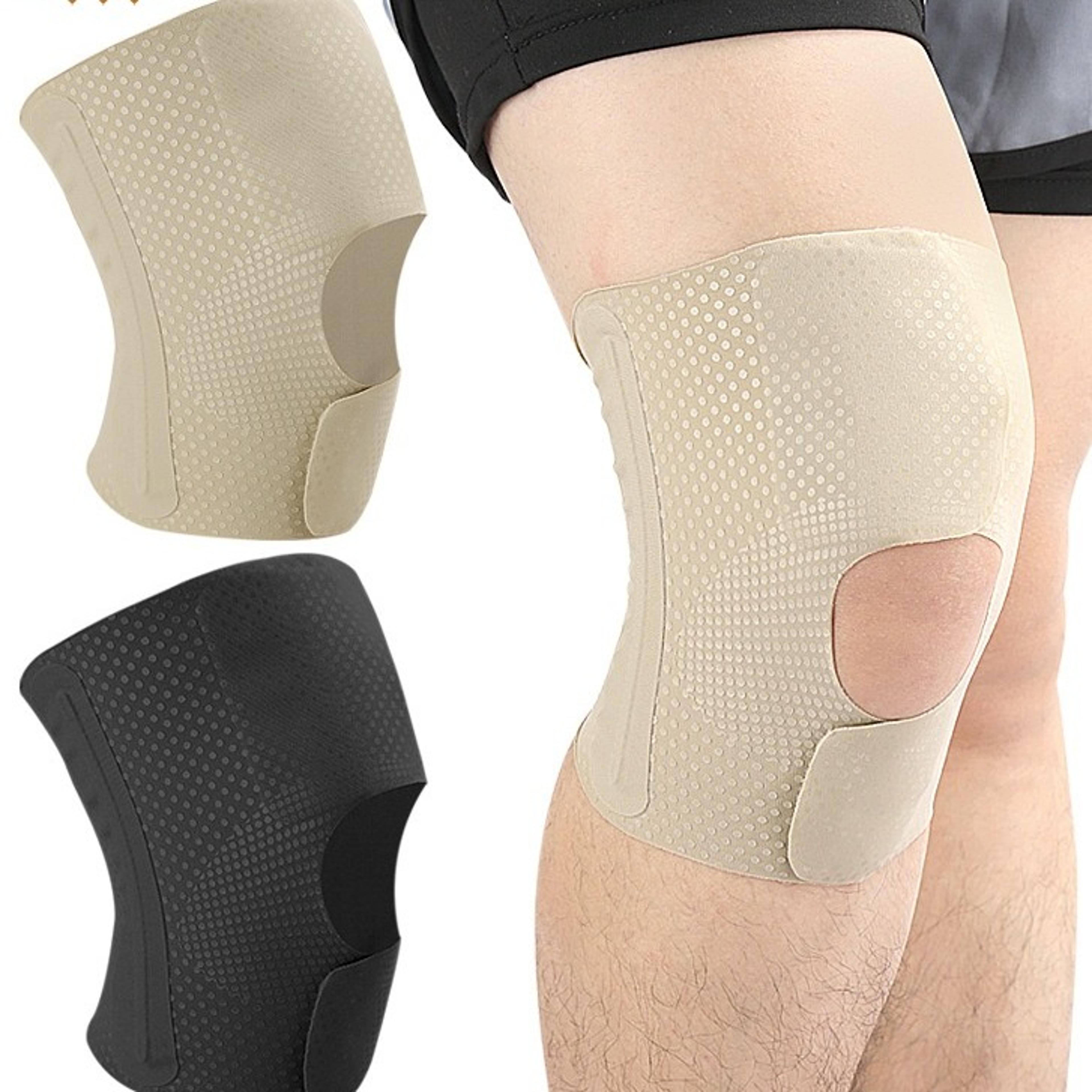 knee compression sleeve with side stabilizers breathable knee support brace for men and women