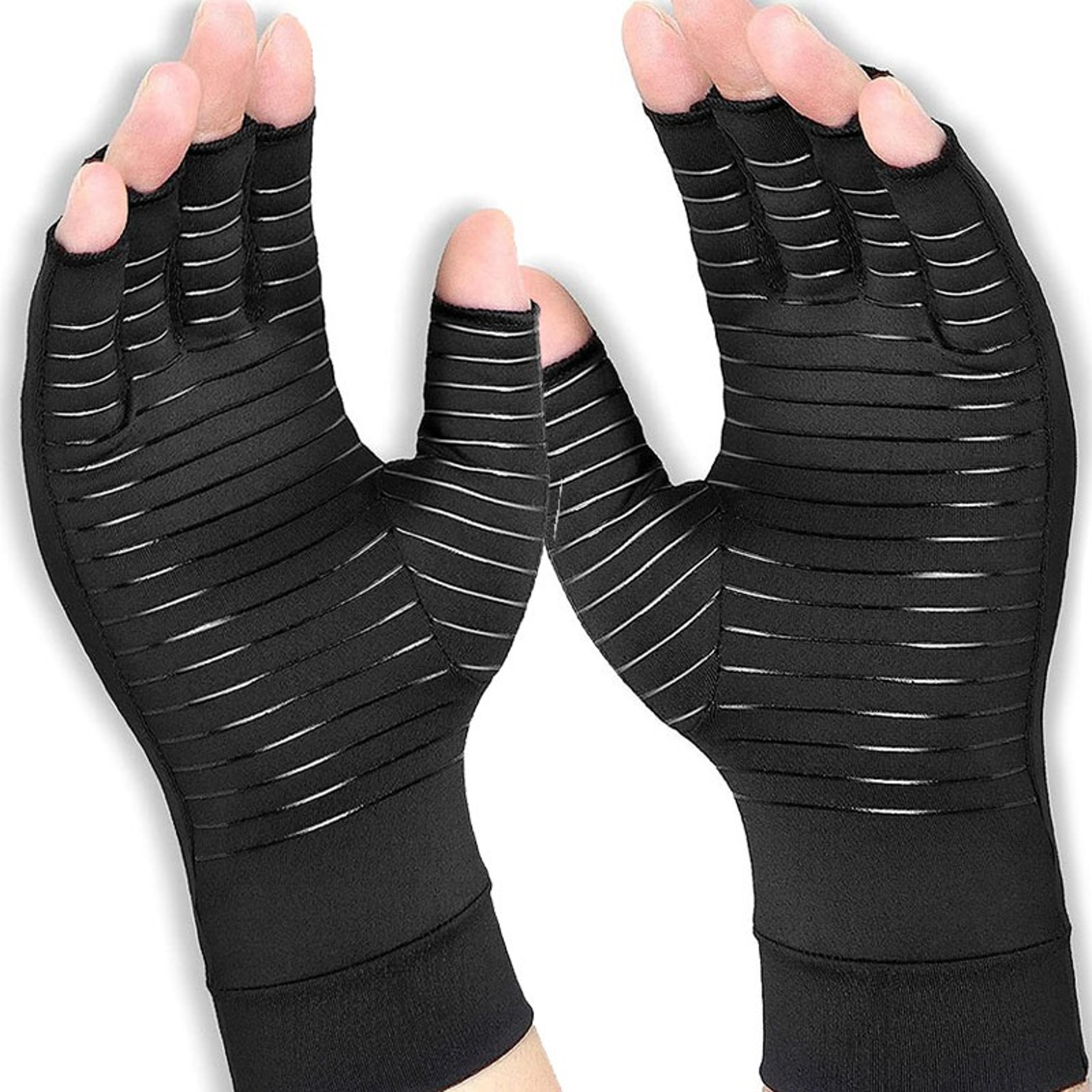 copper compression arthritis gloves fingerless hand and wrist support for men and women