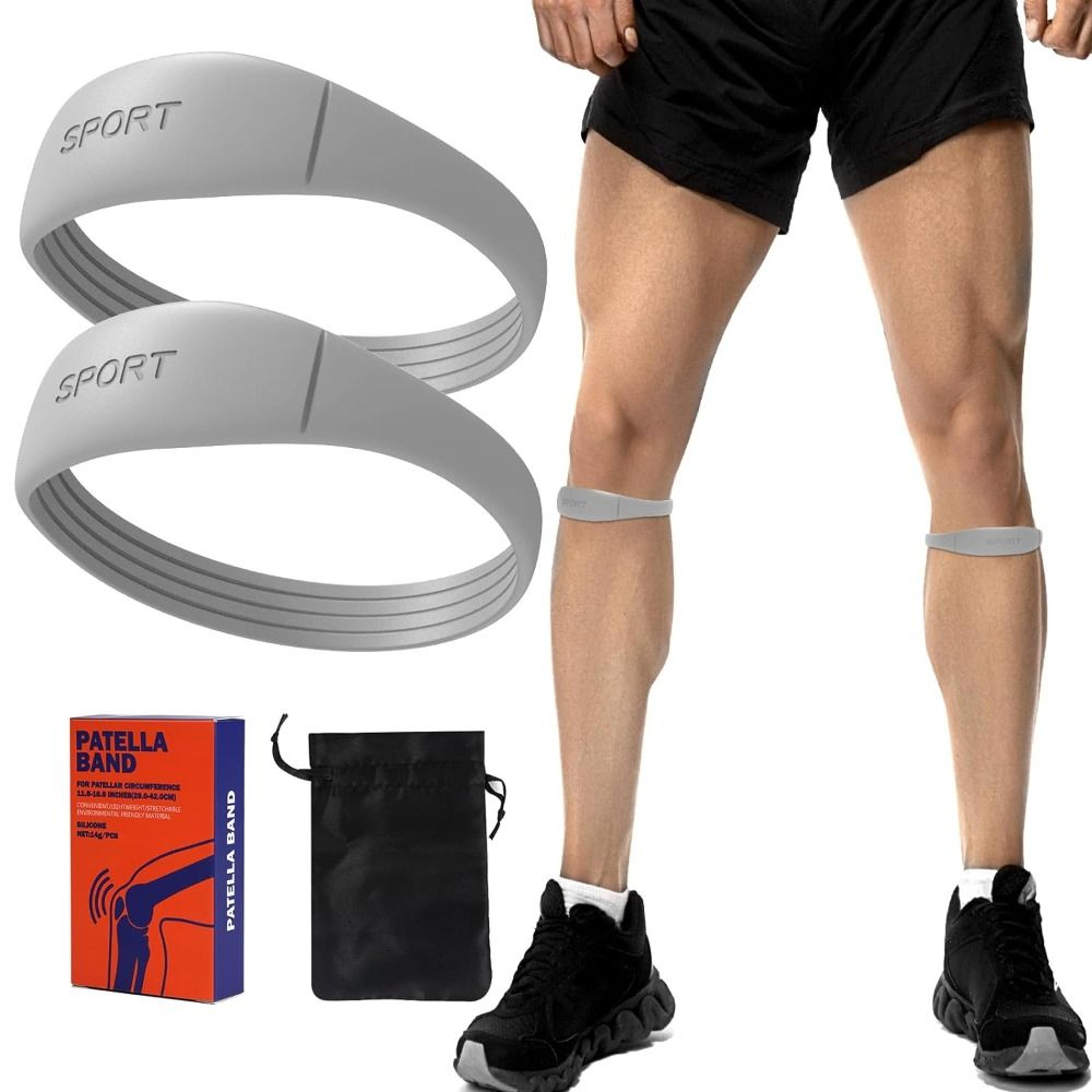 silicone patella tendon knee strap adjustable sports knee support band