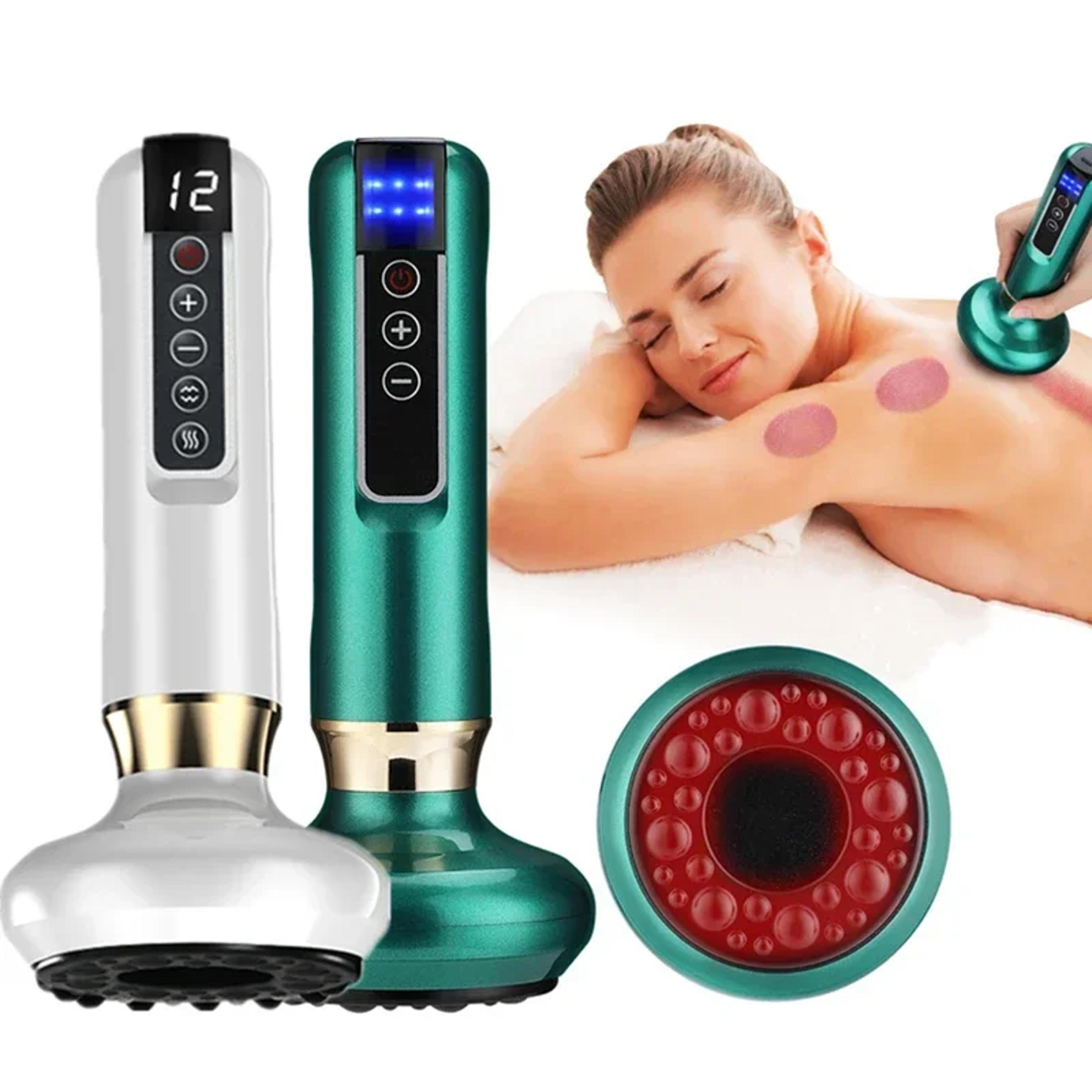 electric gua sha vacuum cupping massager with infrared heat for full body relaxation