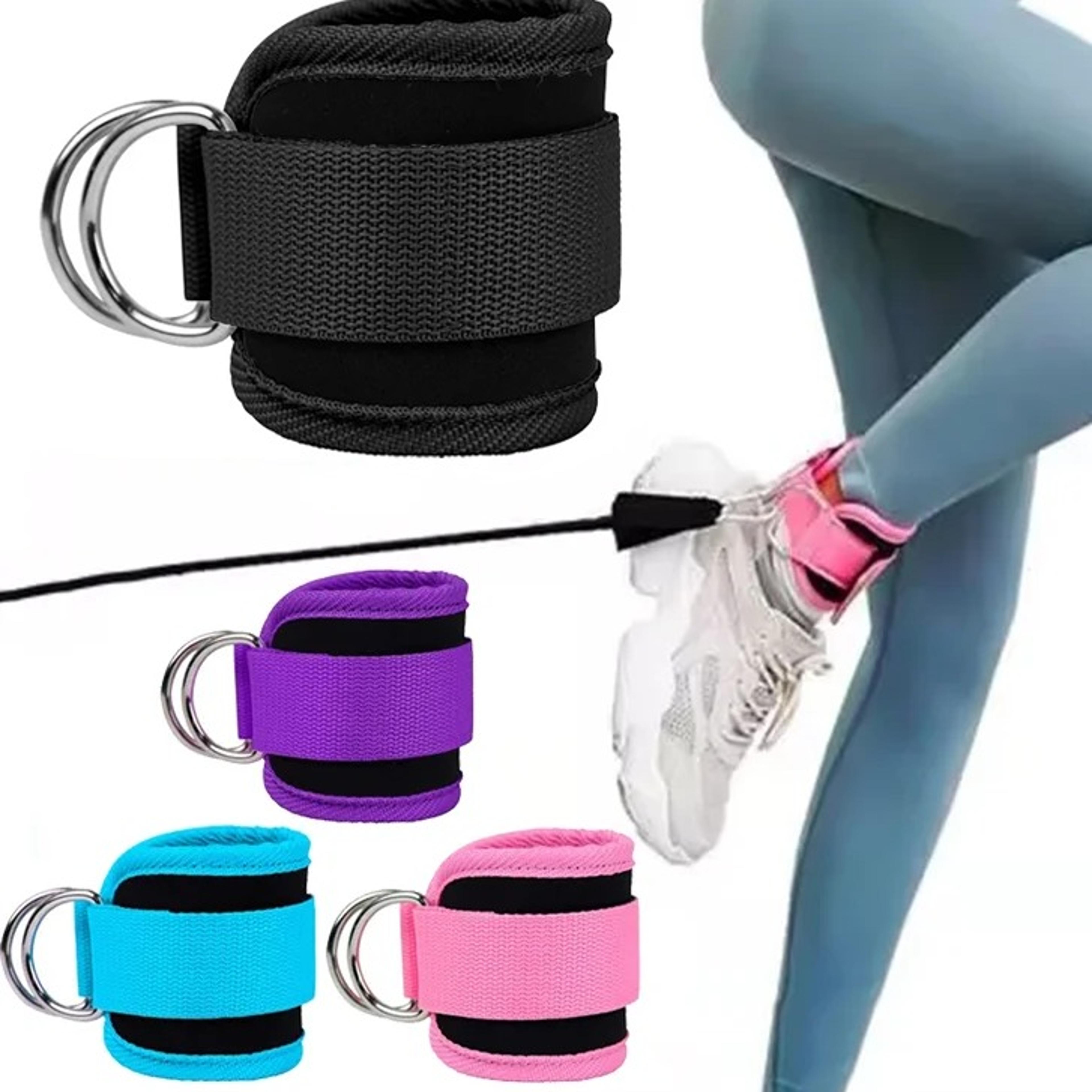 double buckle cable ankle strap for glute kickbacks hip training and lower body workouts