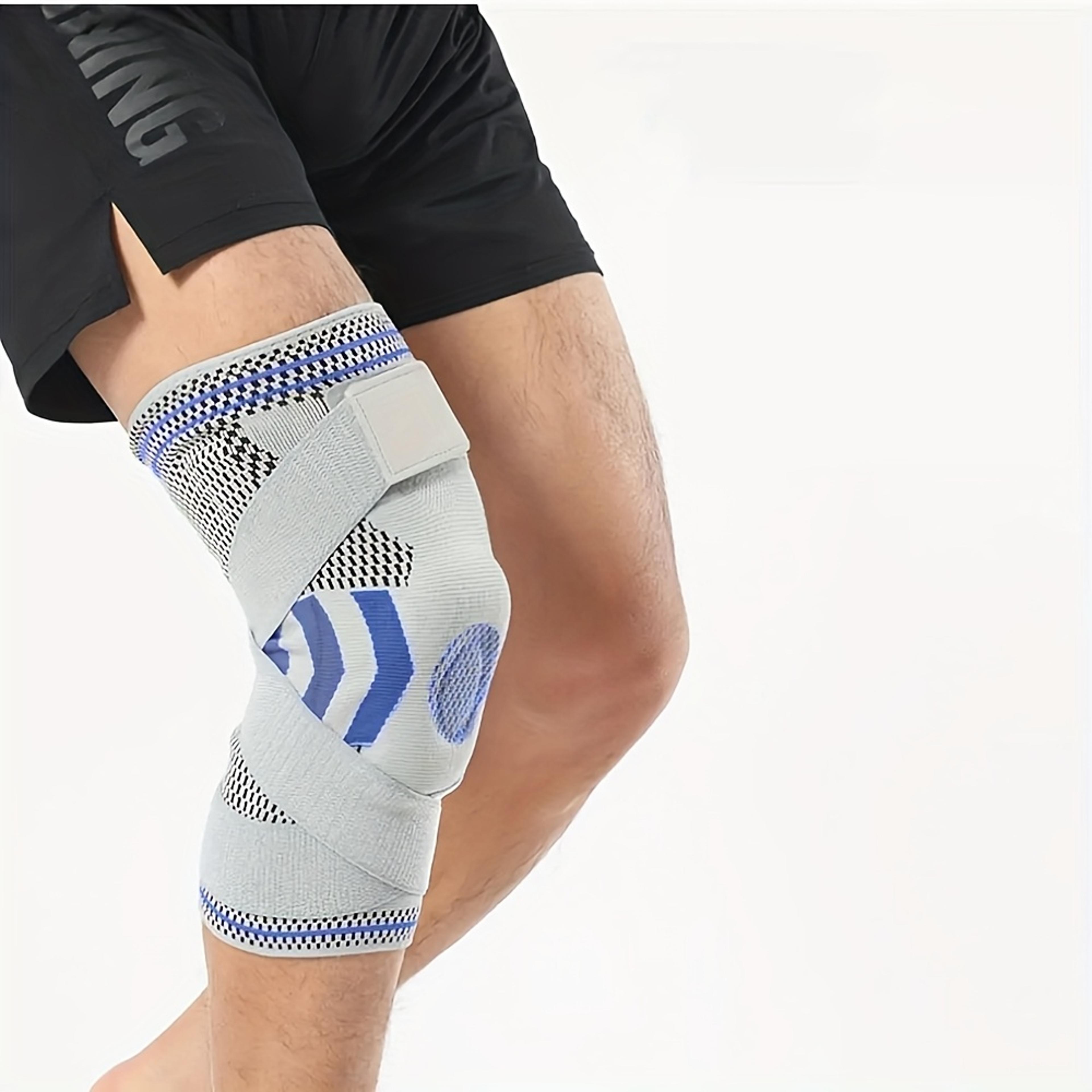 professional knee support brace with patella gel pad adjustable straps and side stabilizers