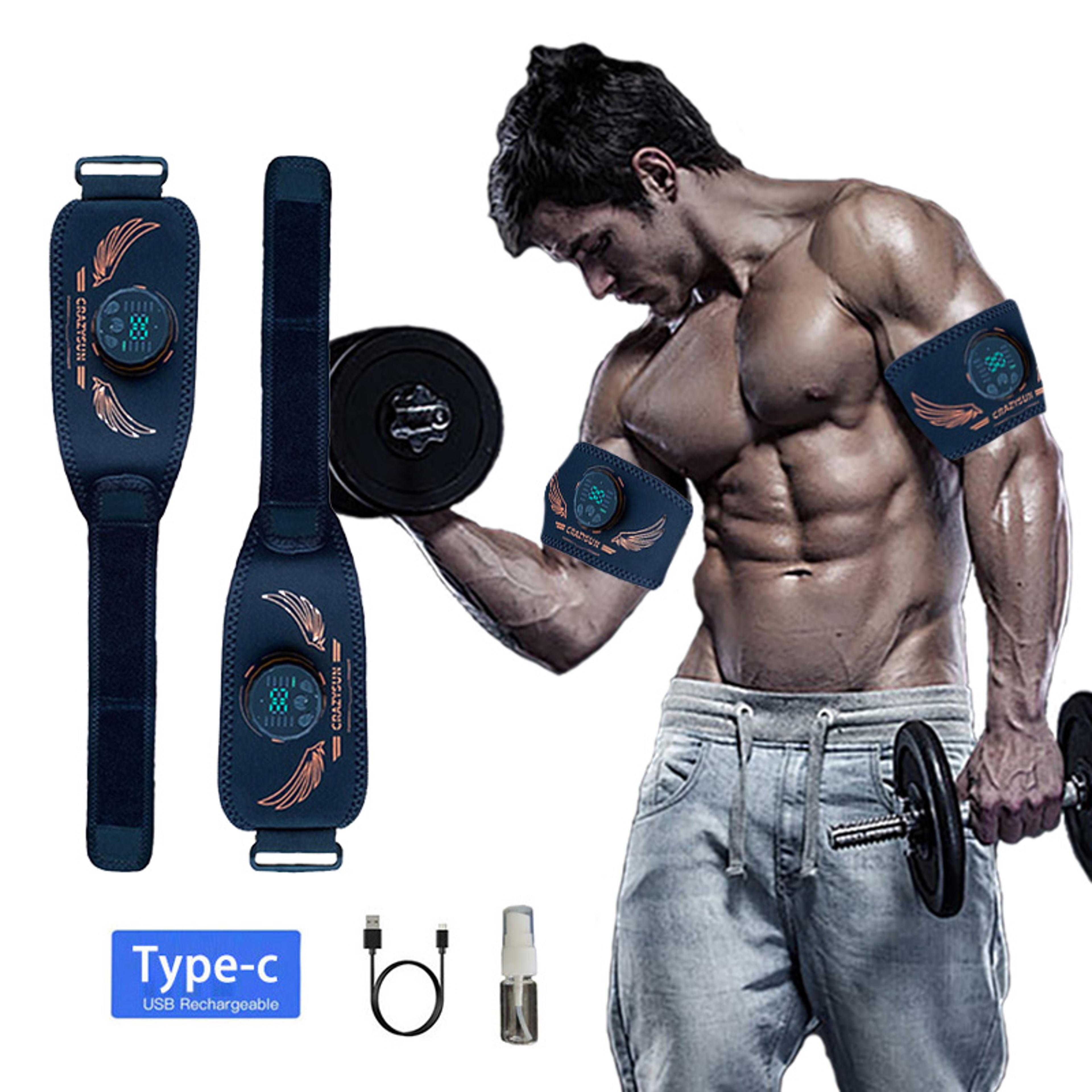 smart ems arm muscle toner usb rechargeable muscle stimulator for home fitness