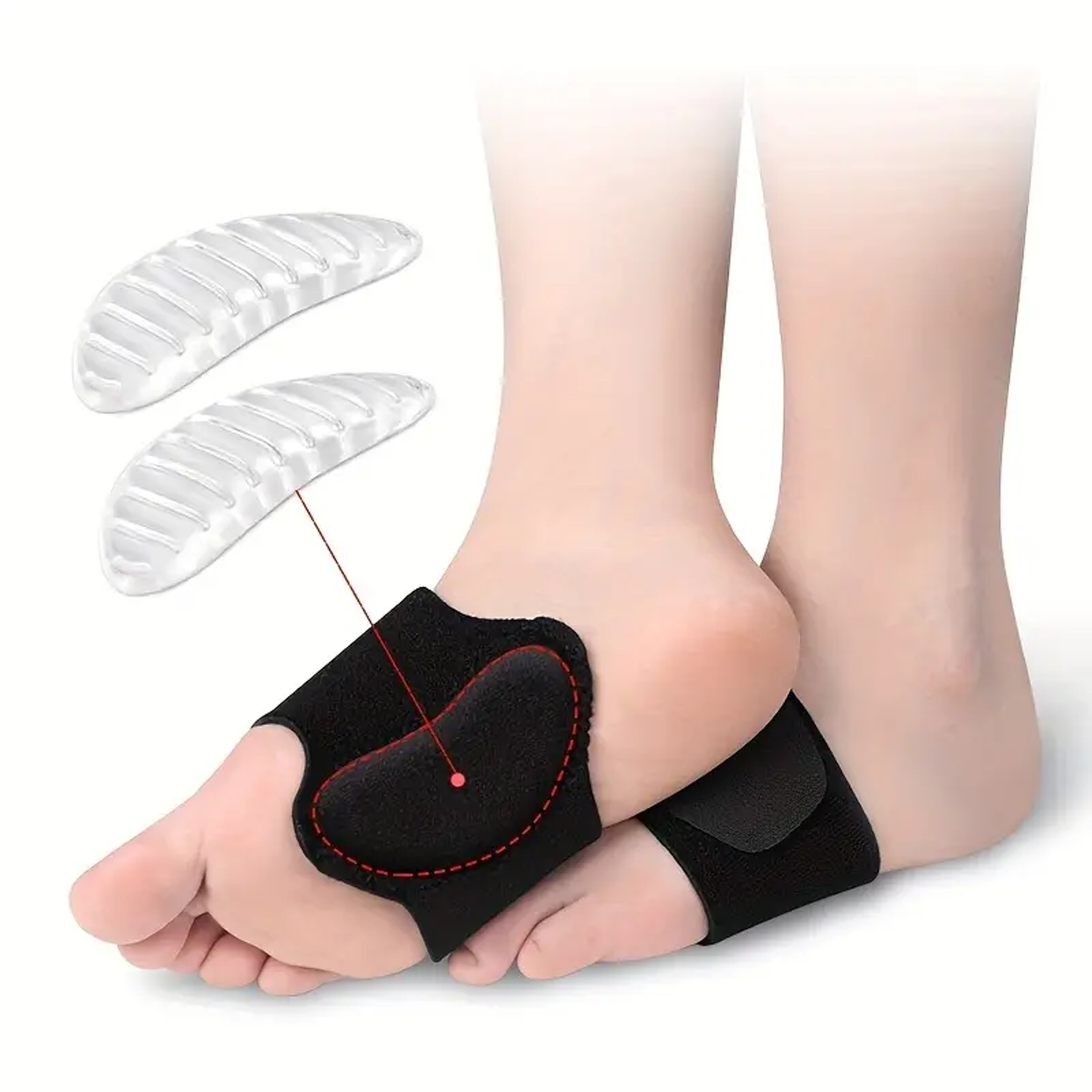 compression arch support brace for flat feet high arches and heel fatigue relief