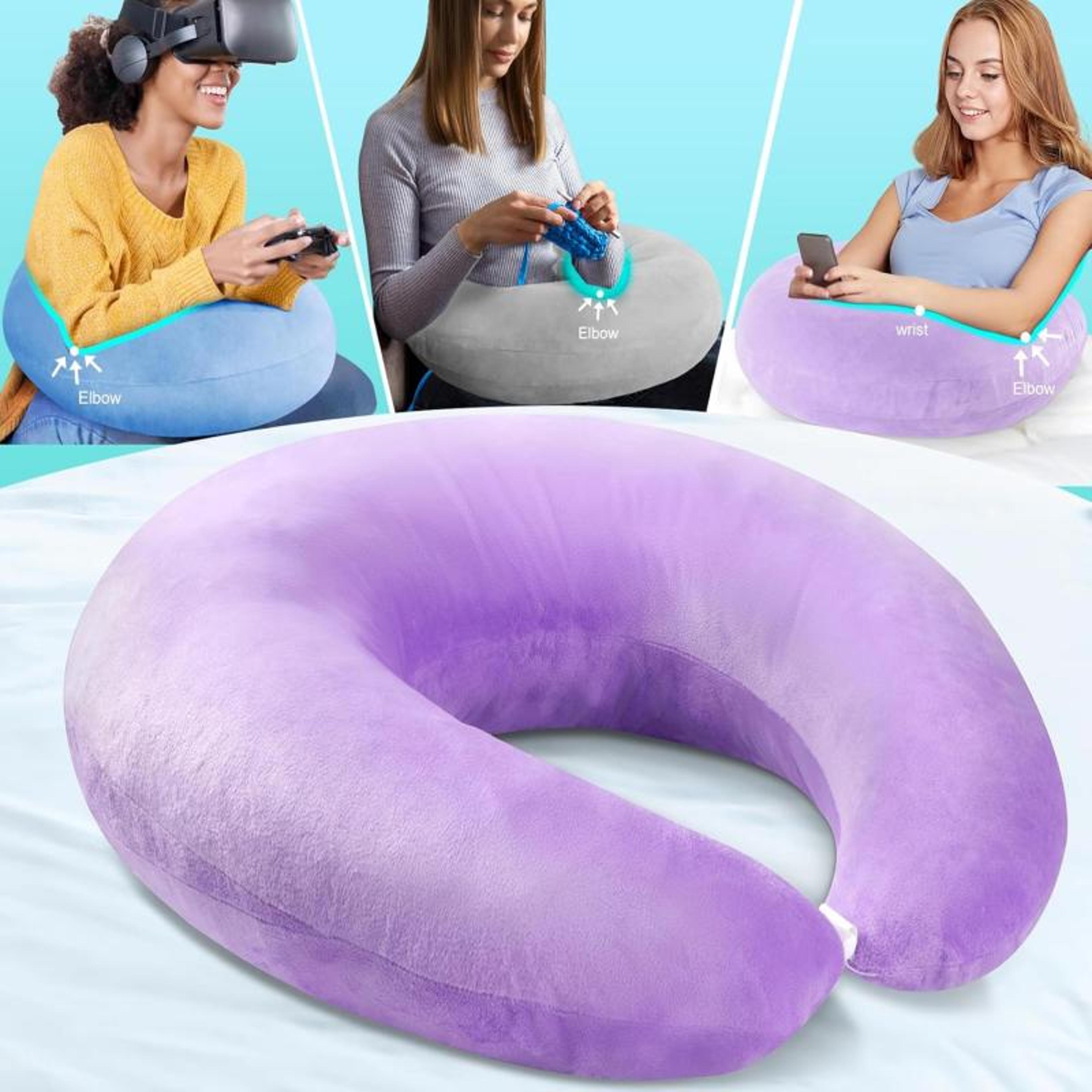 comfort support gaming pillow ergonomic u shaped lap pillow for reading and crocheting