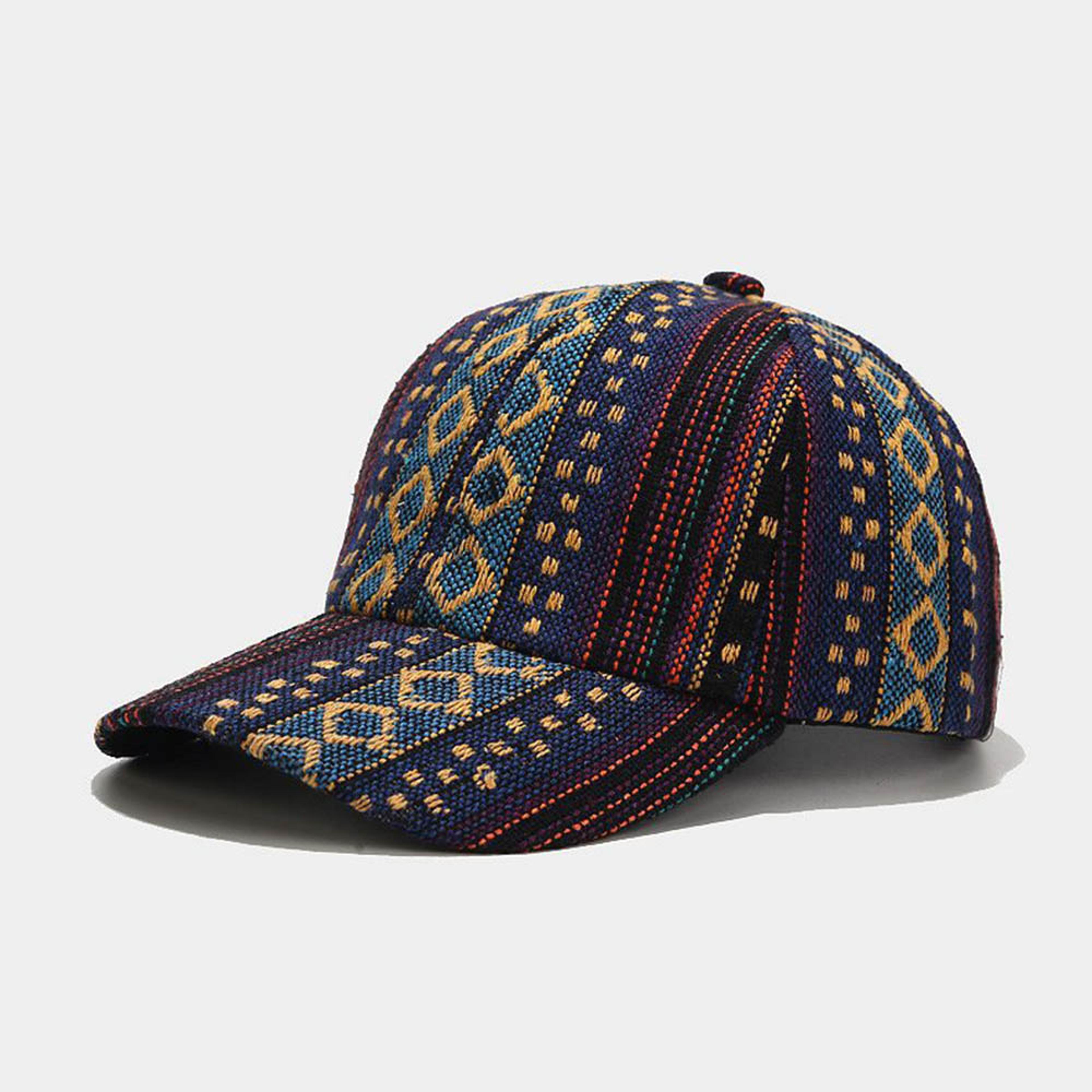 retro purple bohemian baseball cap adjustable unisex travel hat for summer street style