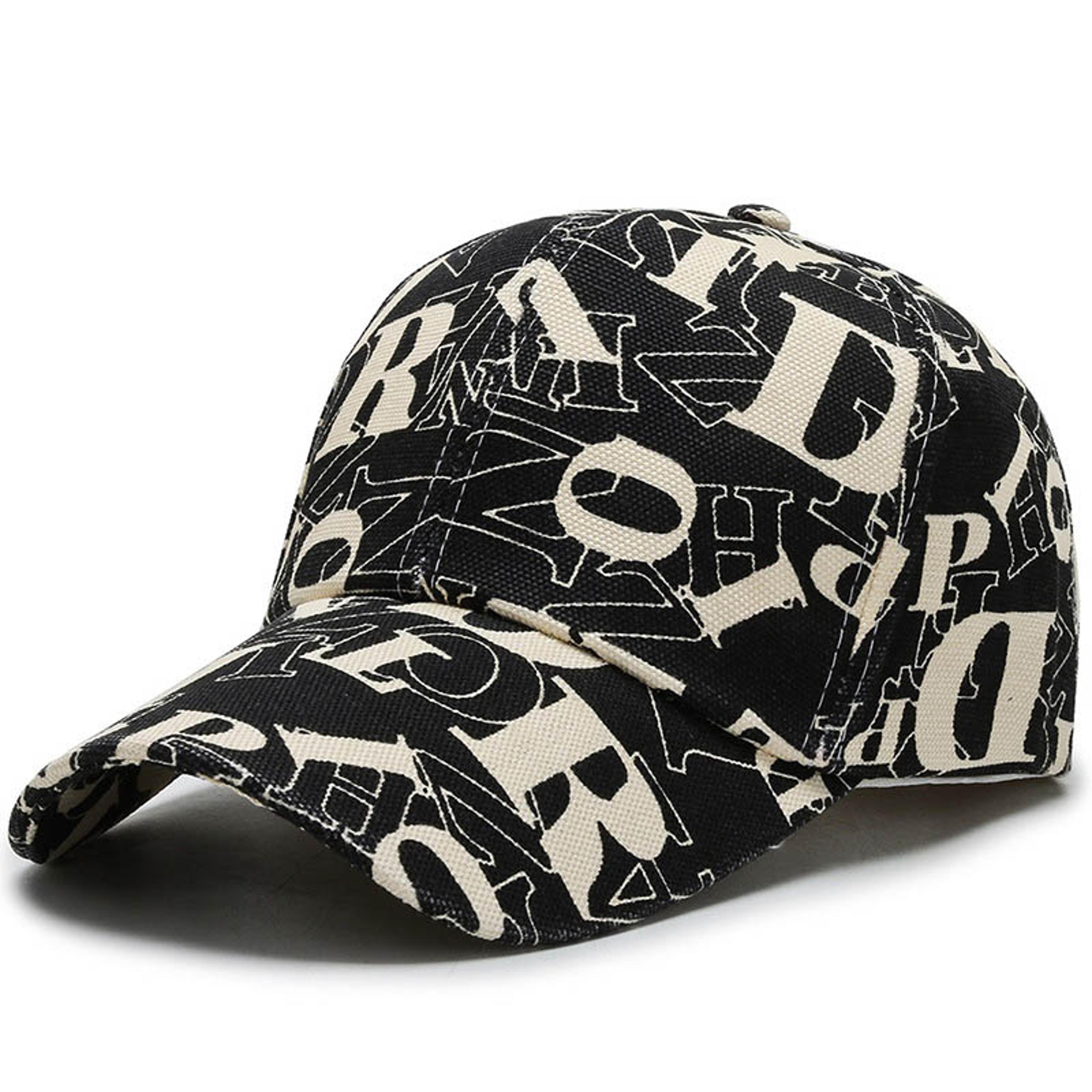 vintage letter print baseball cap unisex hip hop streetwear hat