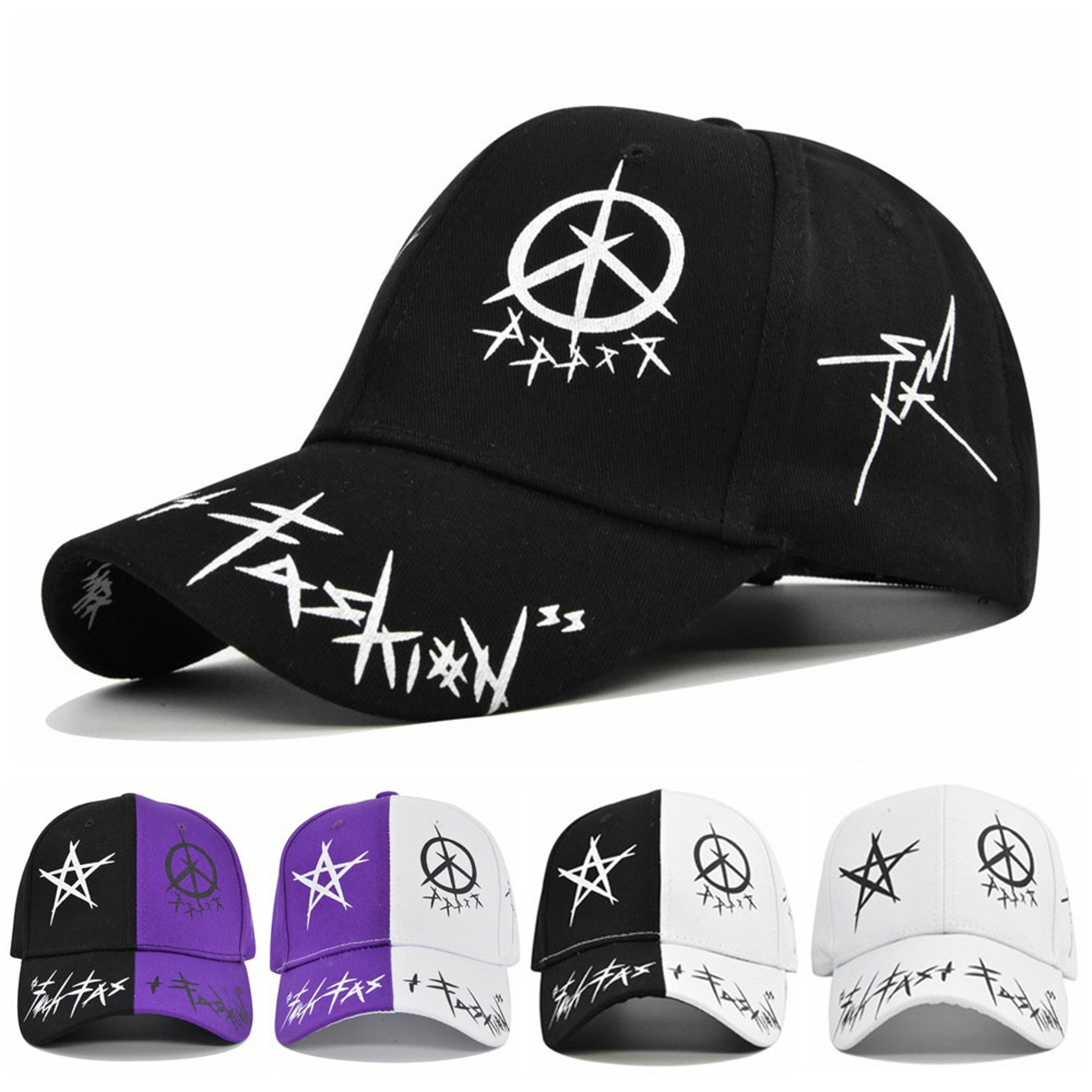 graffiti letter baseball cap adjustable cotton snapback hip hop dad hat