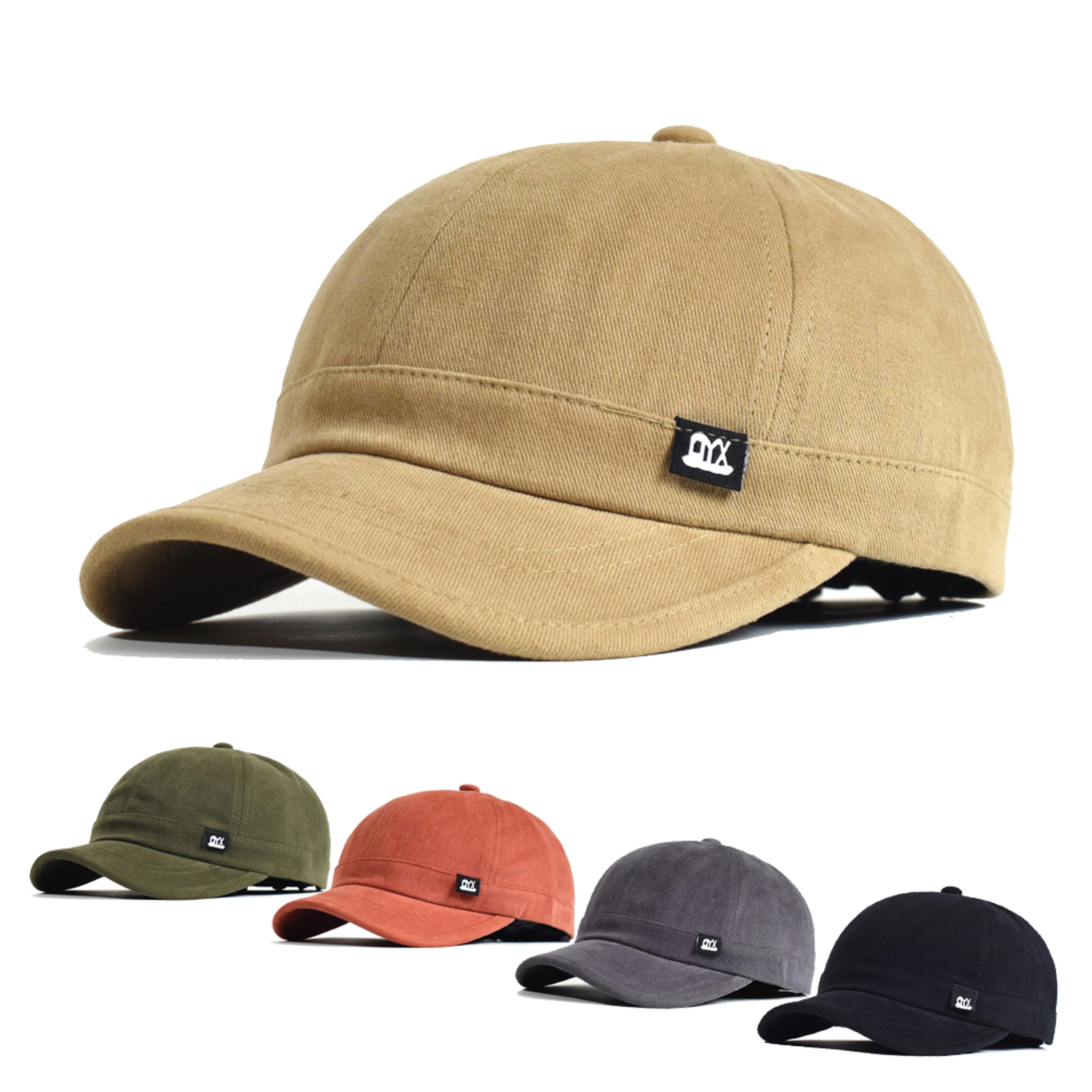 vintage short brim baseball cap adjustable cotton dad hat for men and women