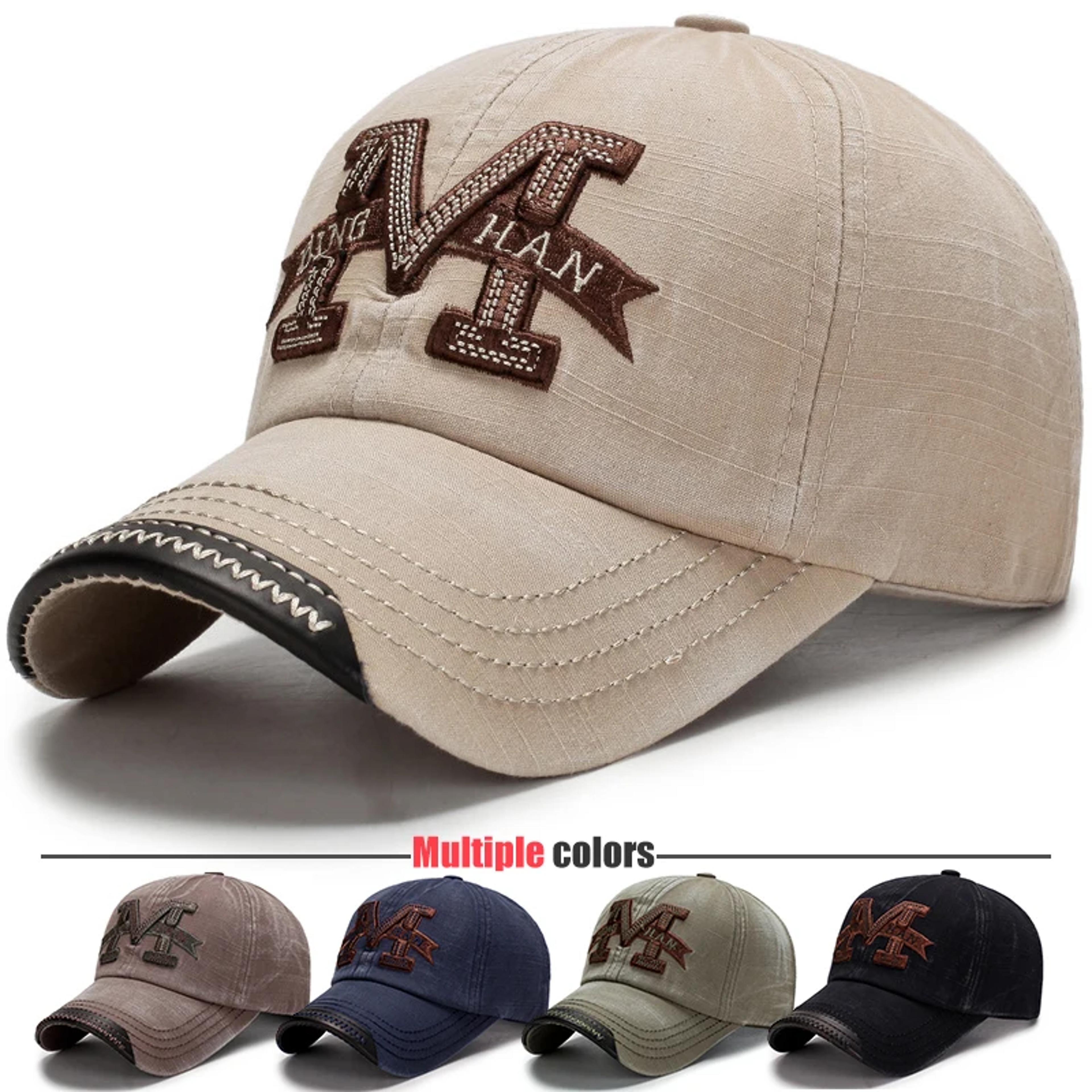vintage washed baseball cap for men embroidered outdoor sun hat