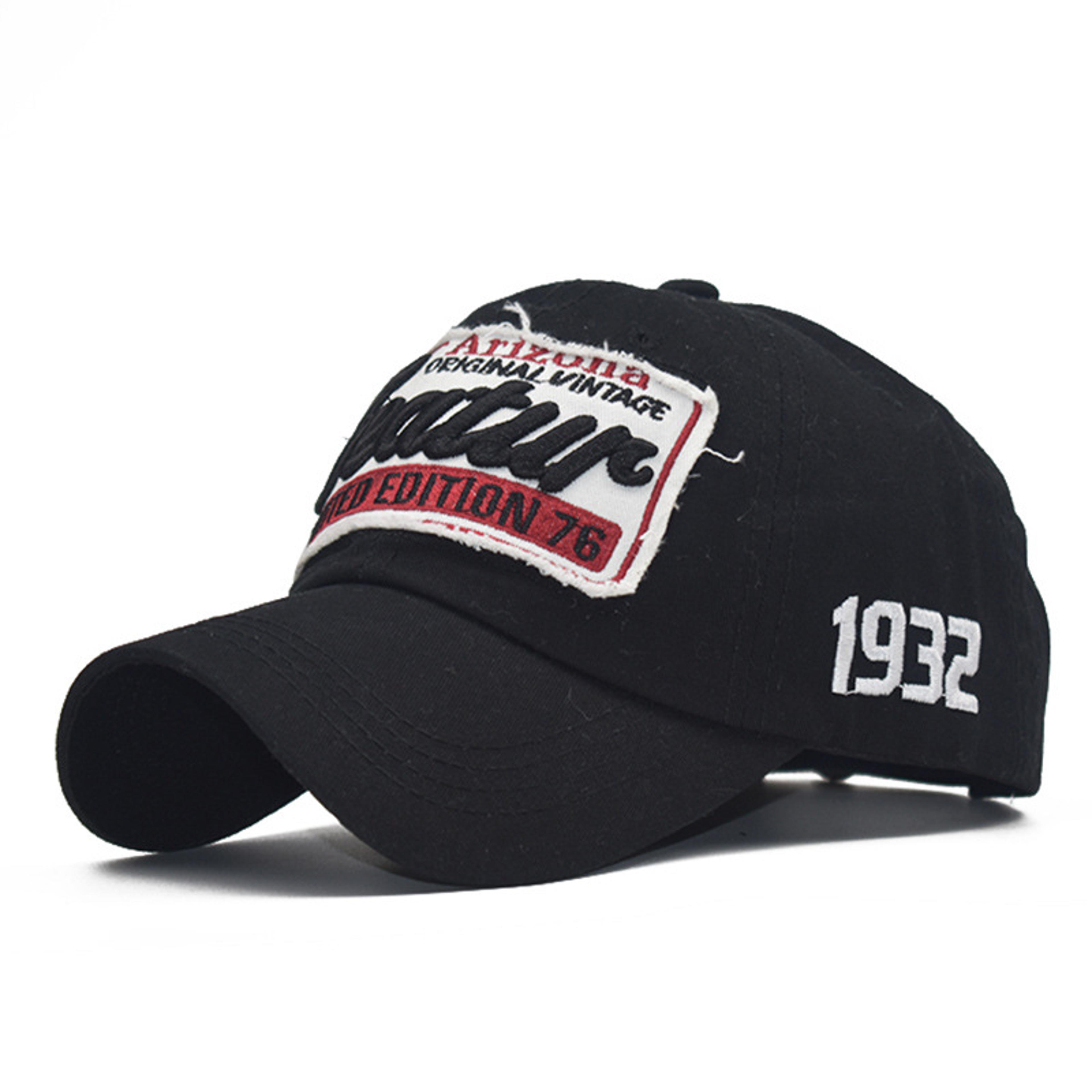 adjustable cotton baseball cap with letter embroidery for men and women