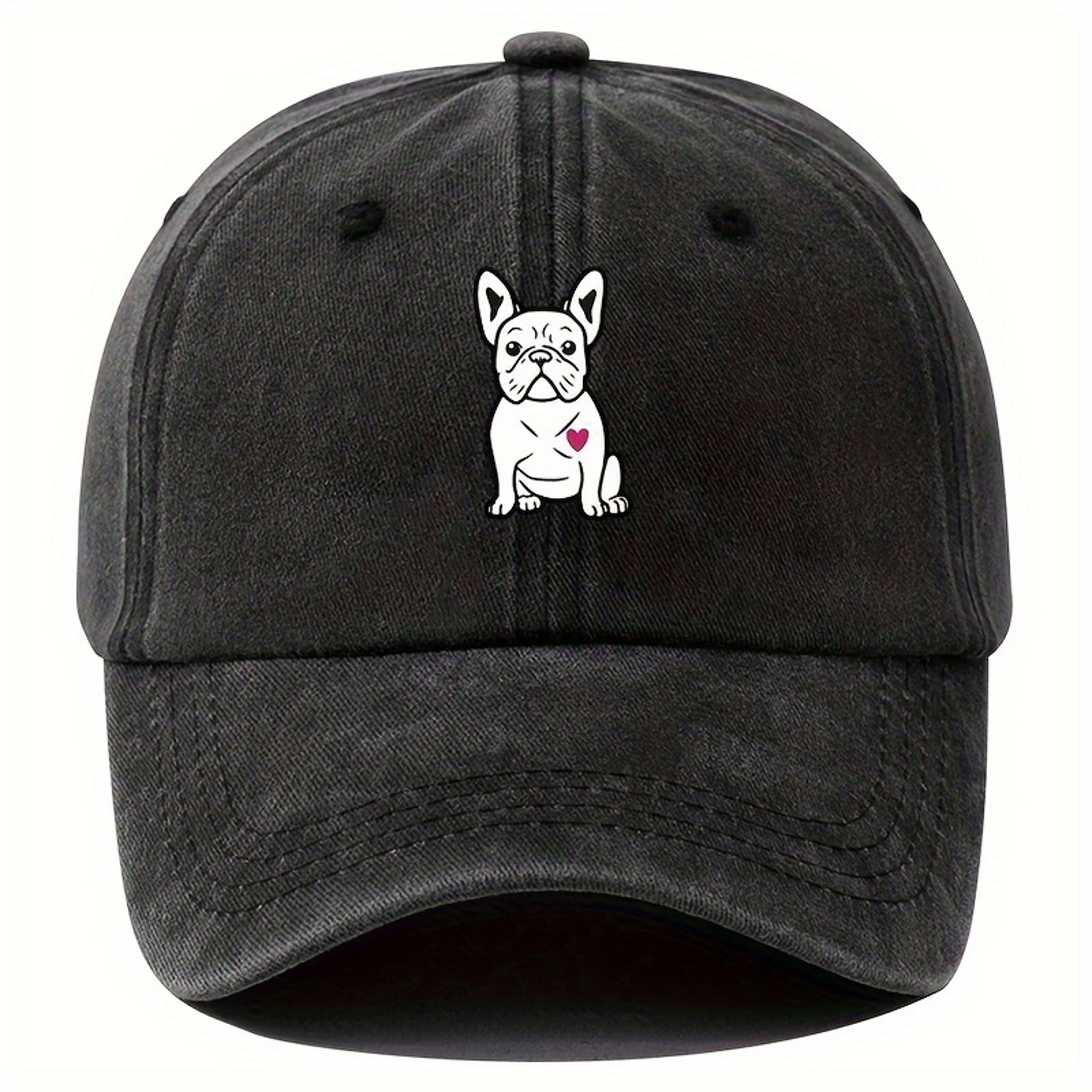 retro fighting dog baseball cap vintage outdoor sun hat for hiking fishing and running