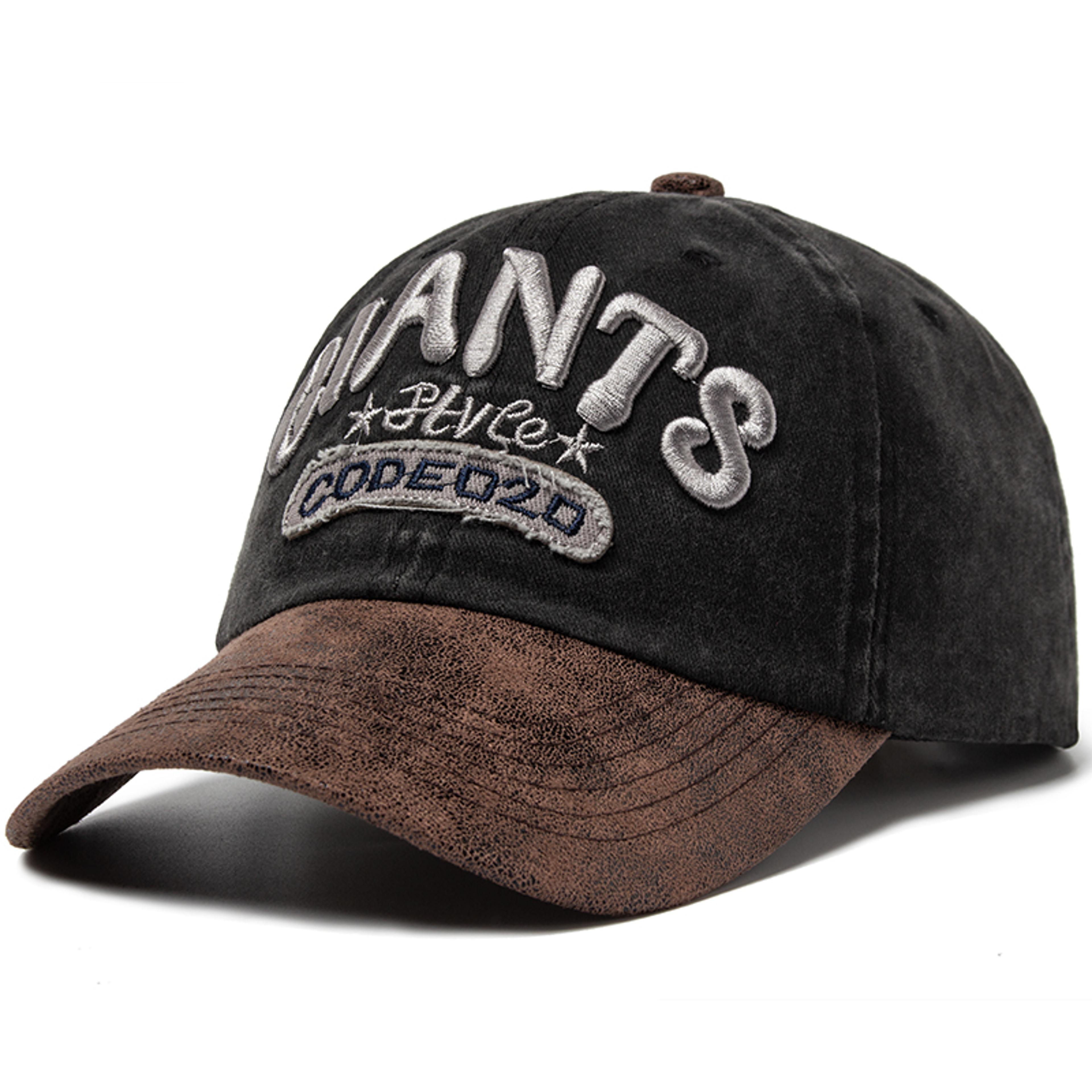 vintage washed cotton baseball cap embroidered unisex adjustable sun hat