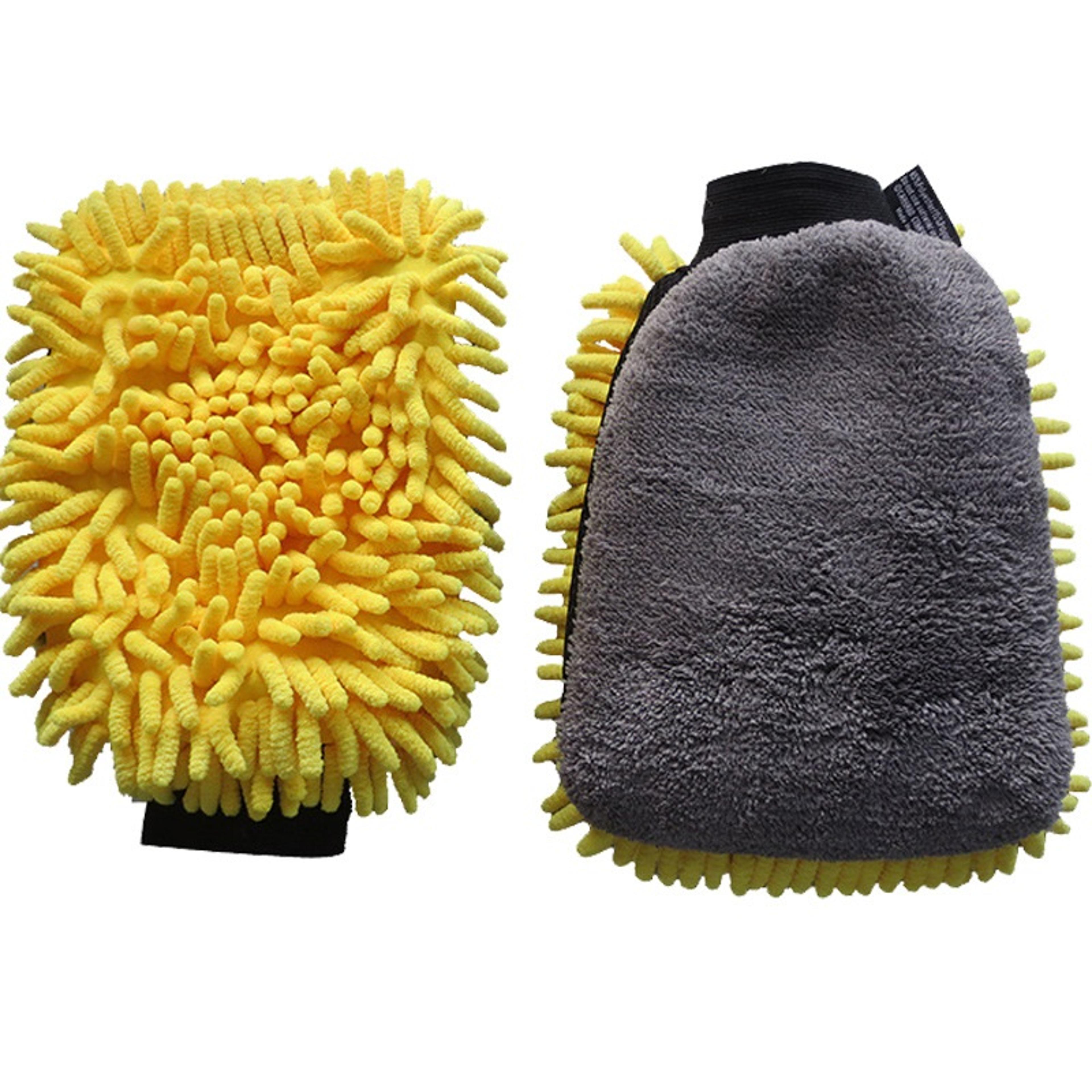 soft coral fleece car wash mitt scratch free absorbent detailing glove