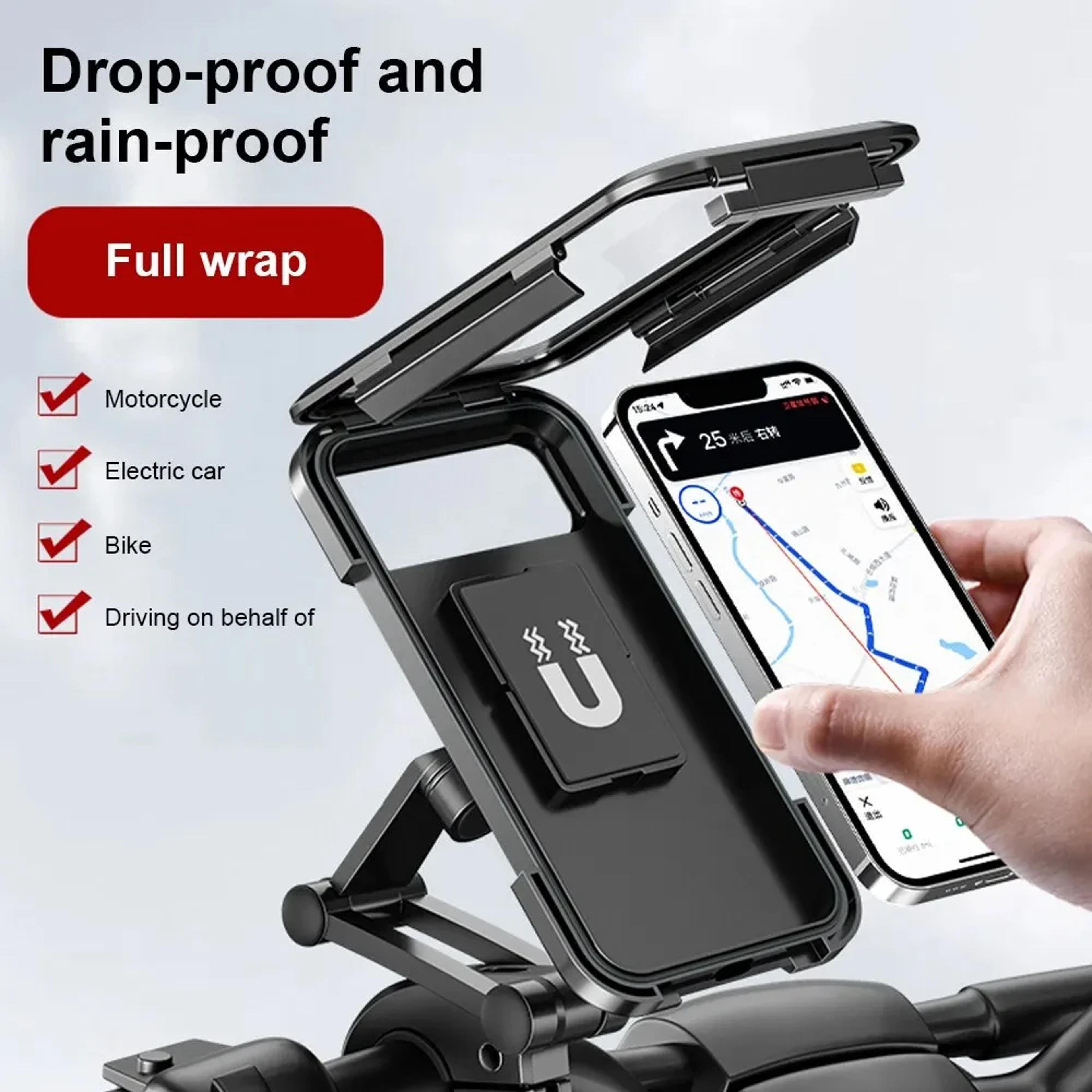 waterproof motorcycle phone mount swivel universal gps holder