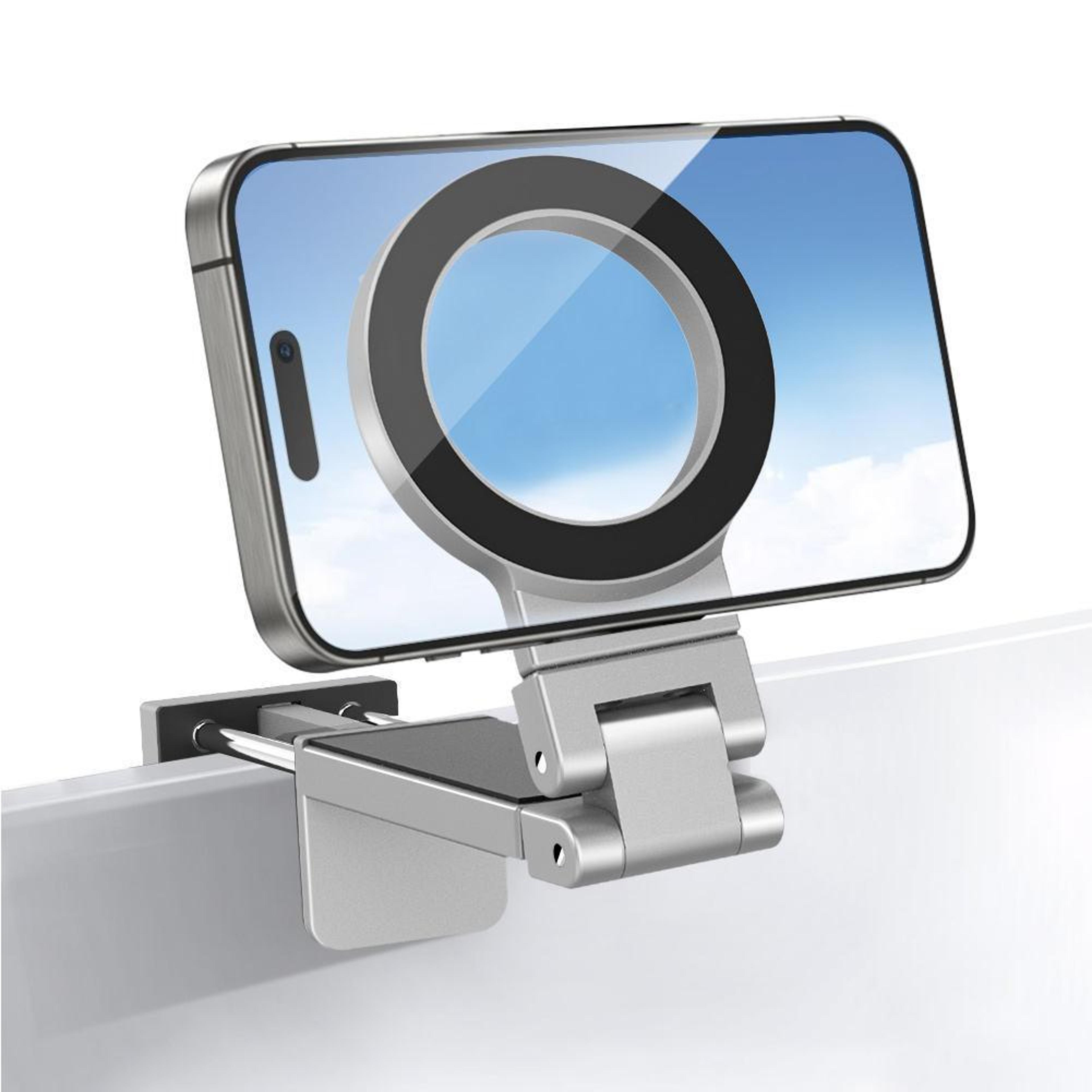 magnetic travel phone holder flexible rotating airplane phone stand