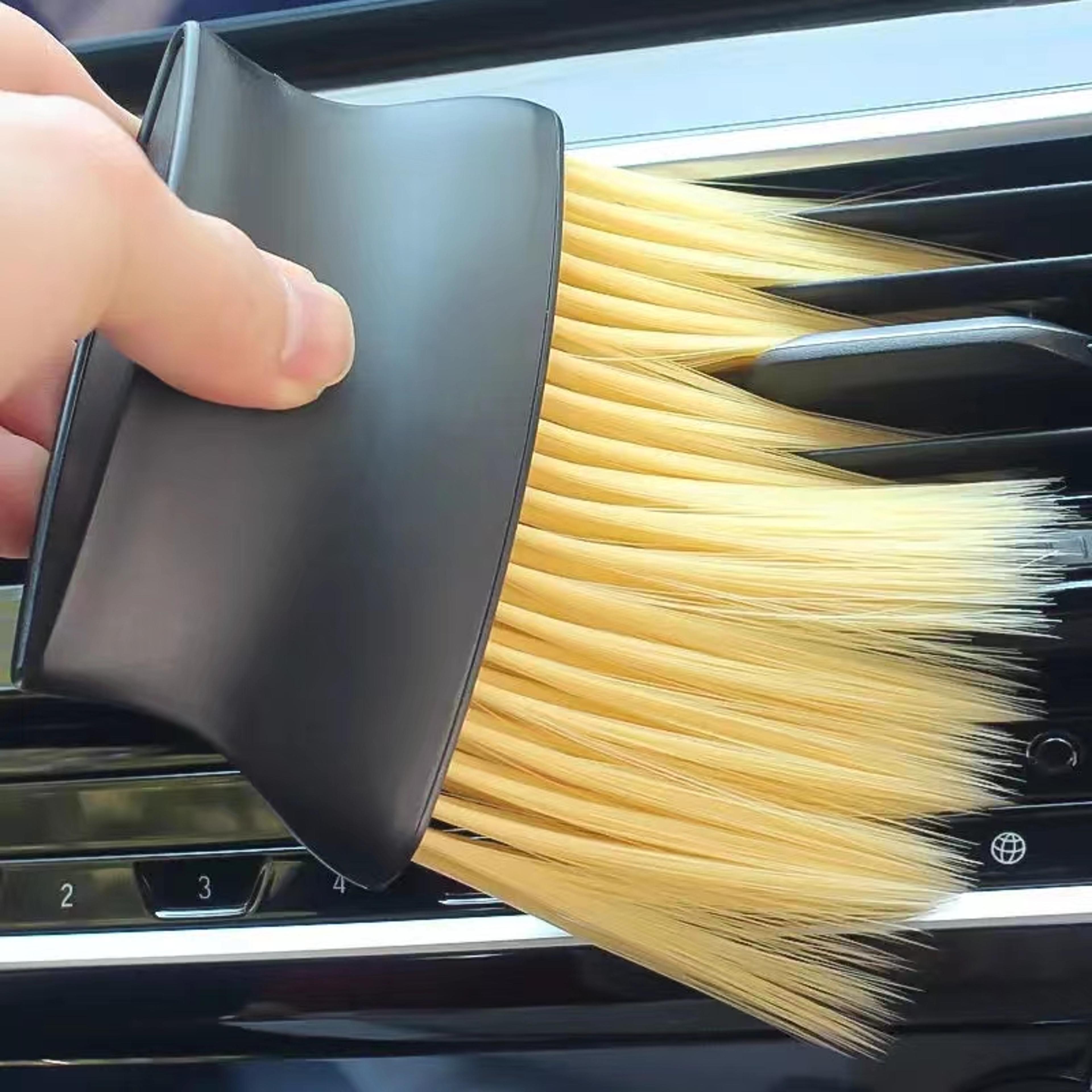soft bristle car interior cleaning brush for dashboard air vents and tight gaps