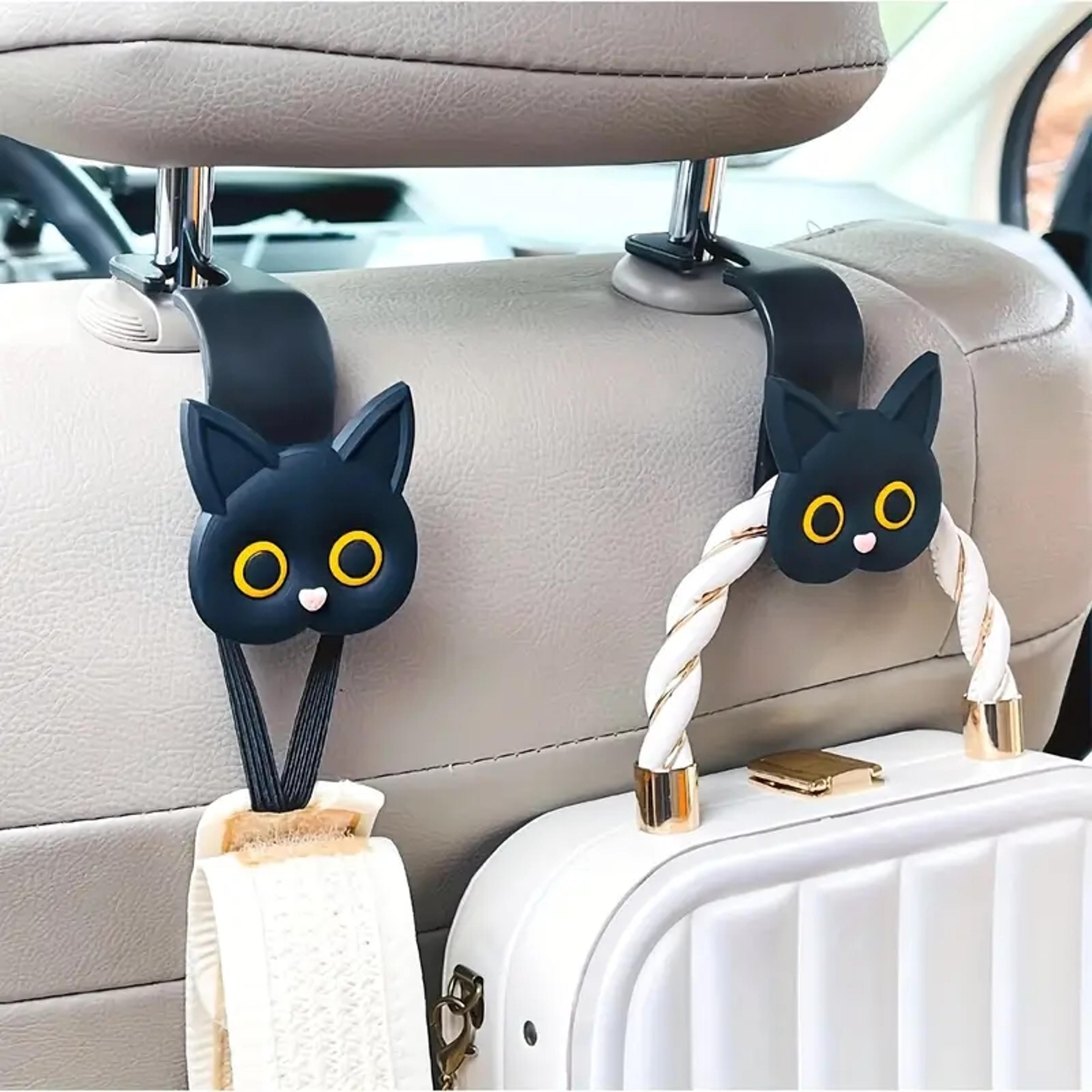 cat car headrest hooks universal purse holder and car storage organizer