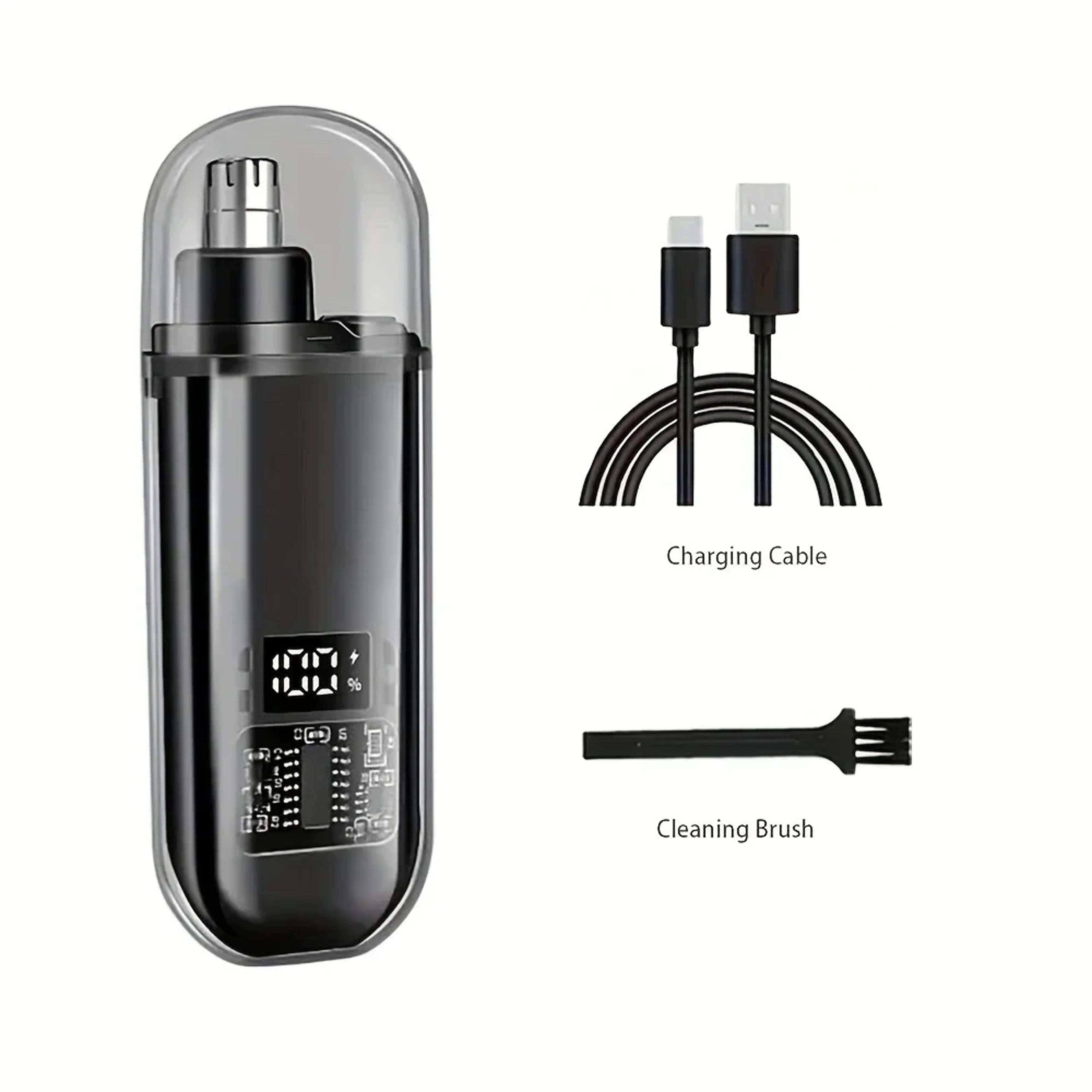 precision usb rechargeable nose and ear hair trimmer for men