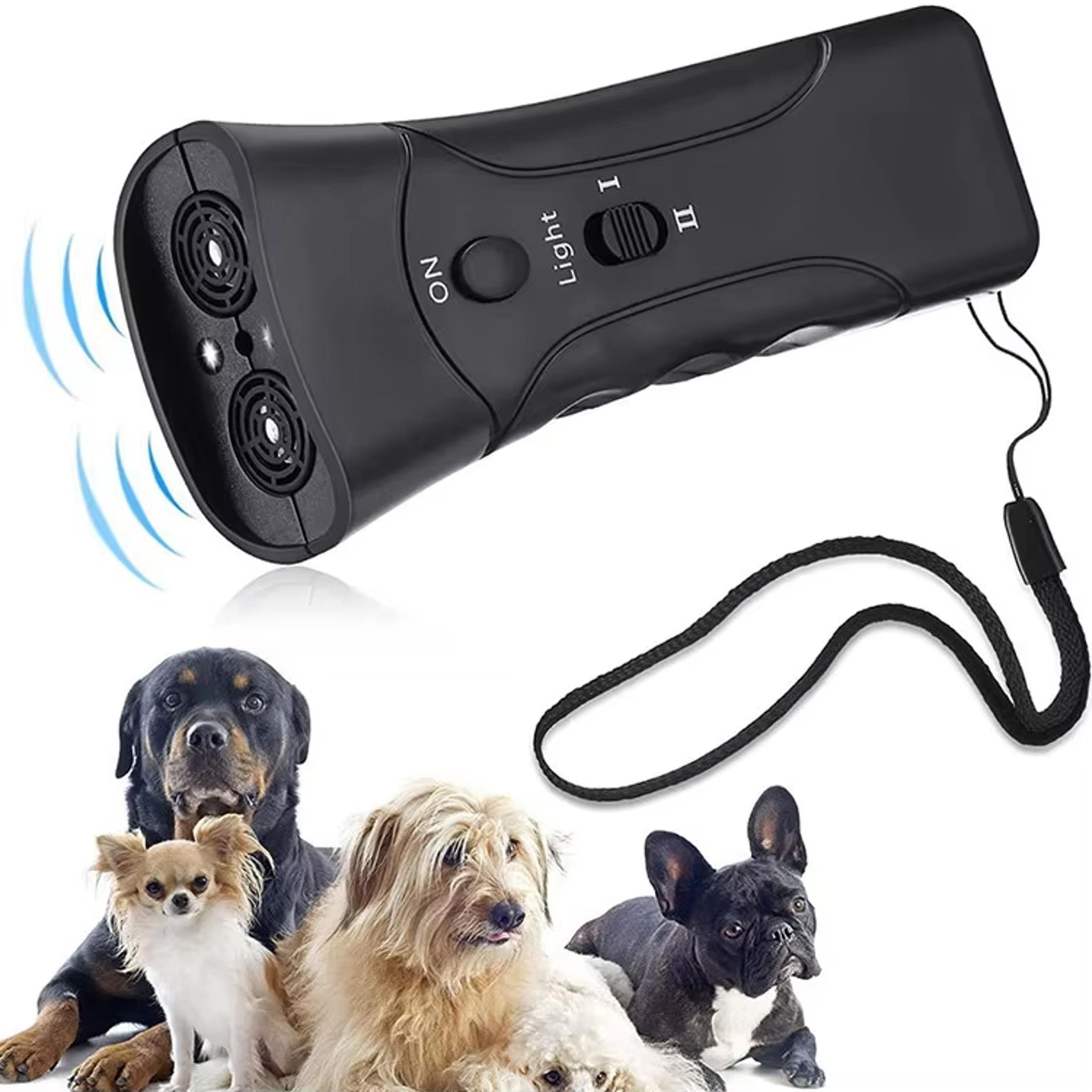 ultrasonic dog bark deterrent trainer with led light for gentle bark control