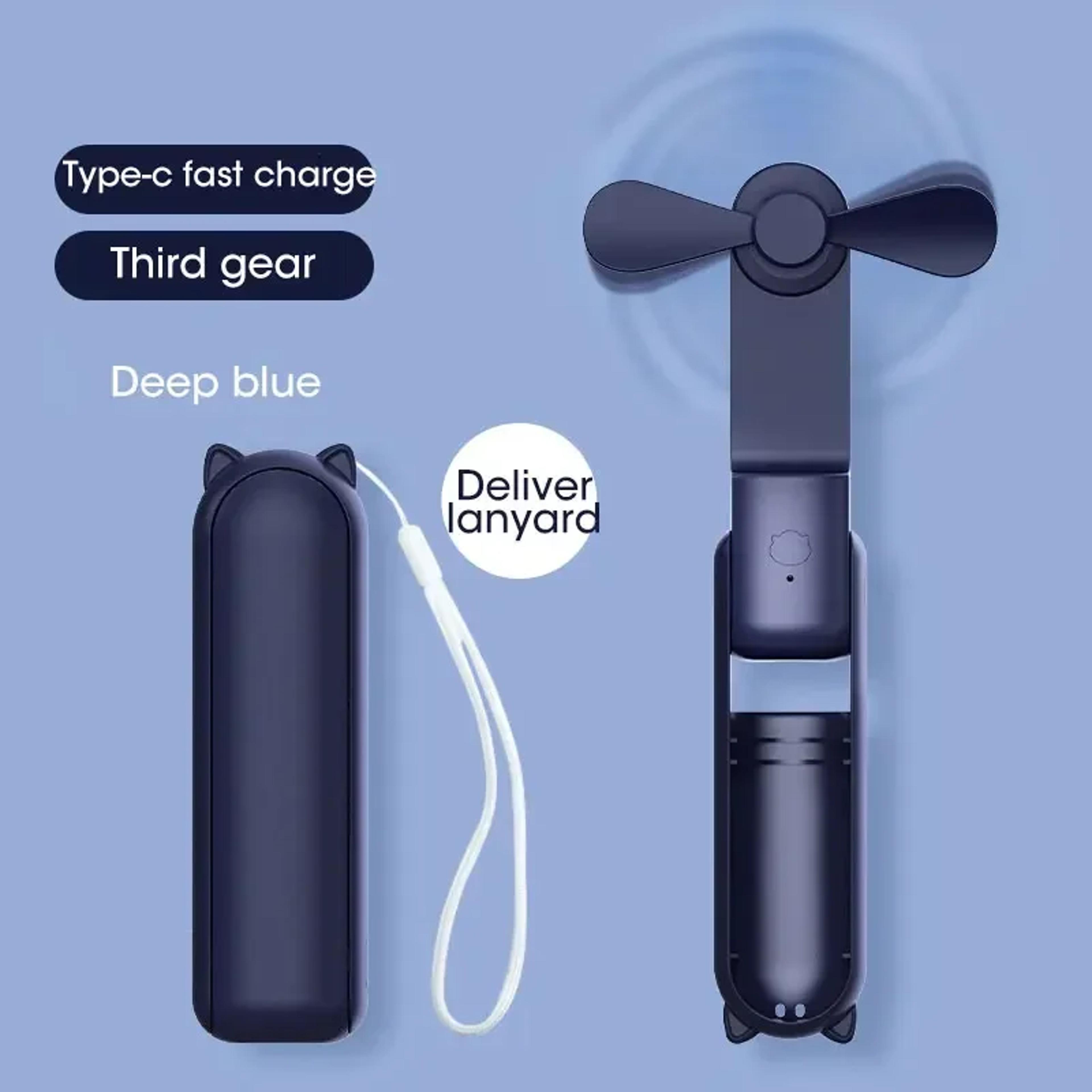 portable rechargeable handheld fan foldable mini desk fan with power bank