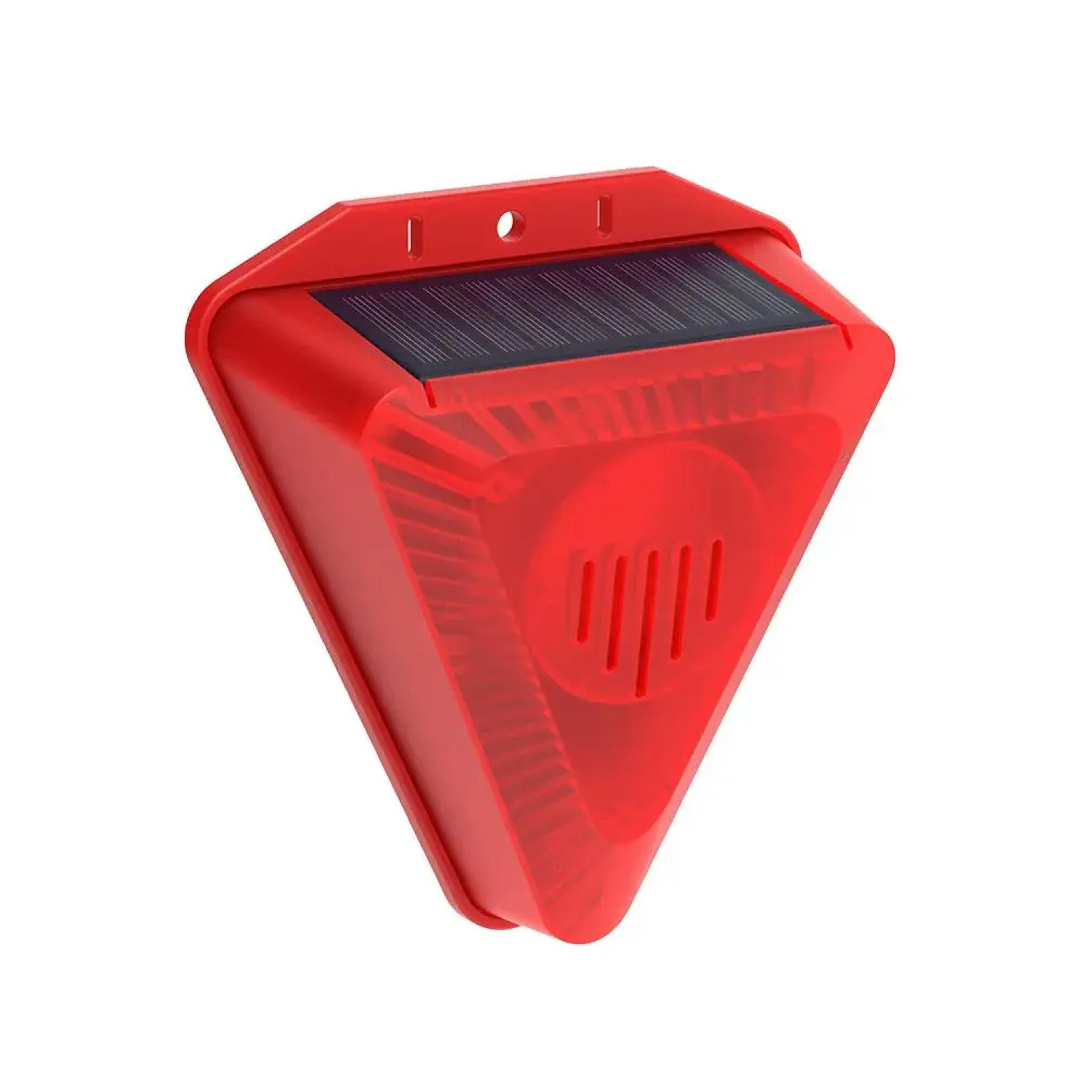 solar motion sensor alarm light outdoor animal deterrent security siren