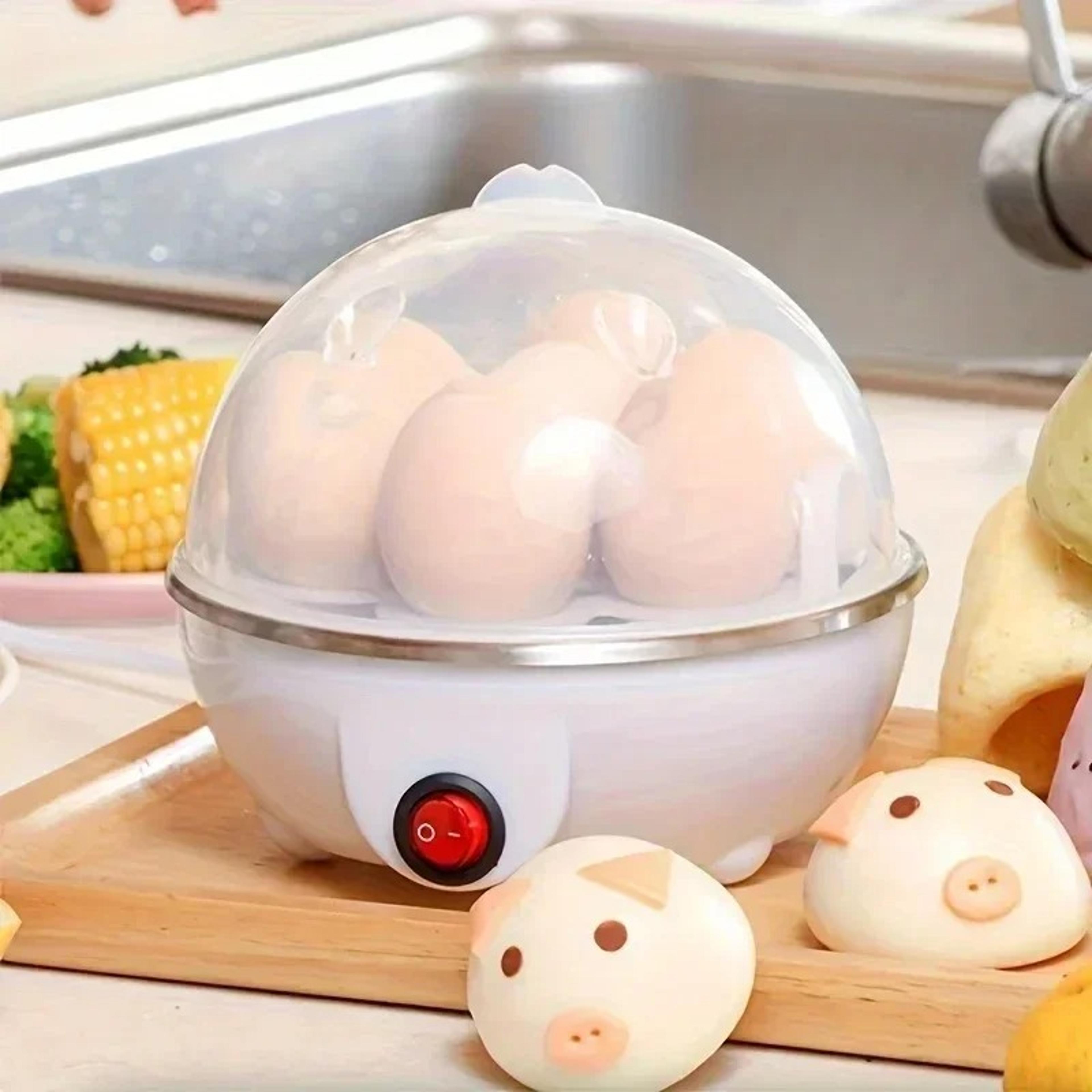 egg electric egg cooker with auto shut off compact breakfast steamer