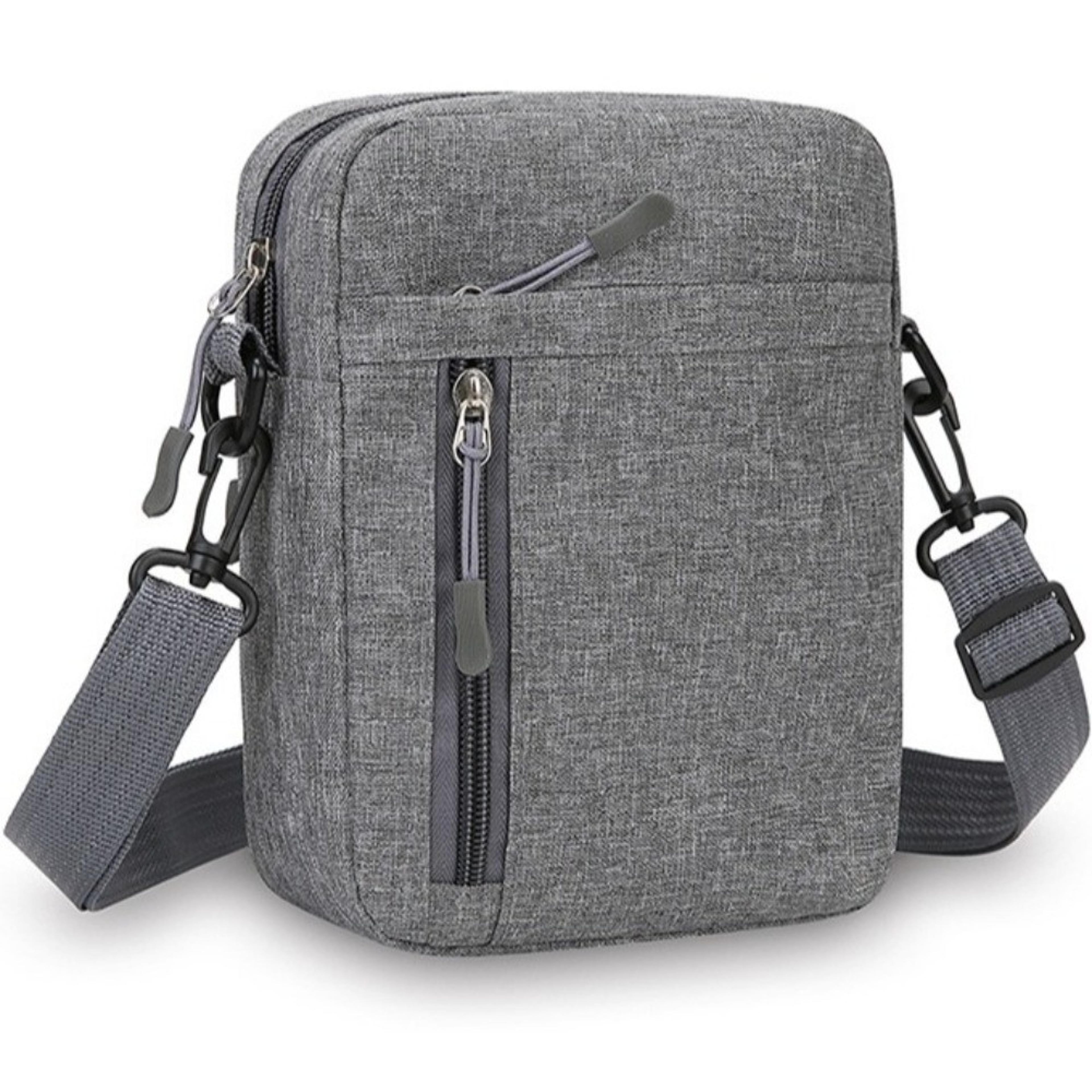 everyday lightweight nylon crossbody bag for men with multi pocket storage