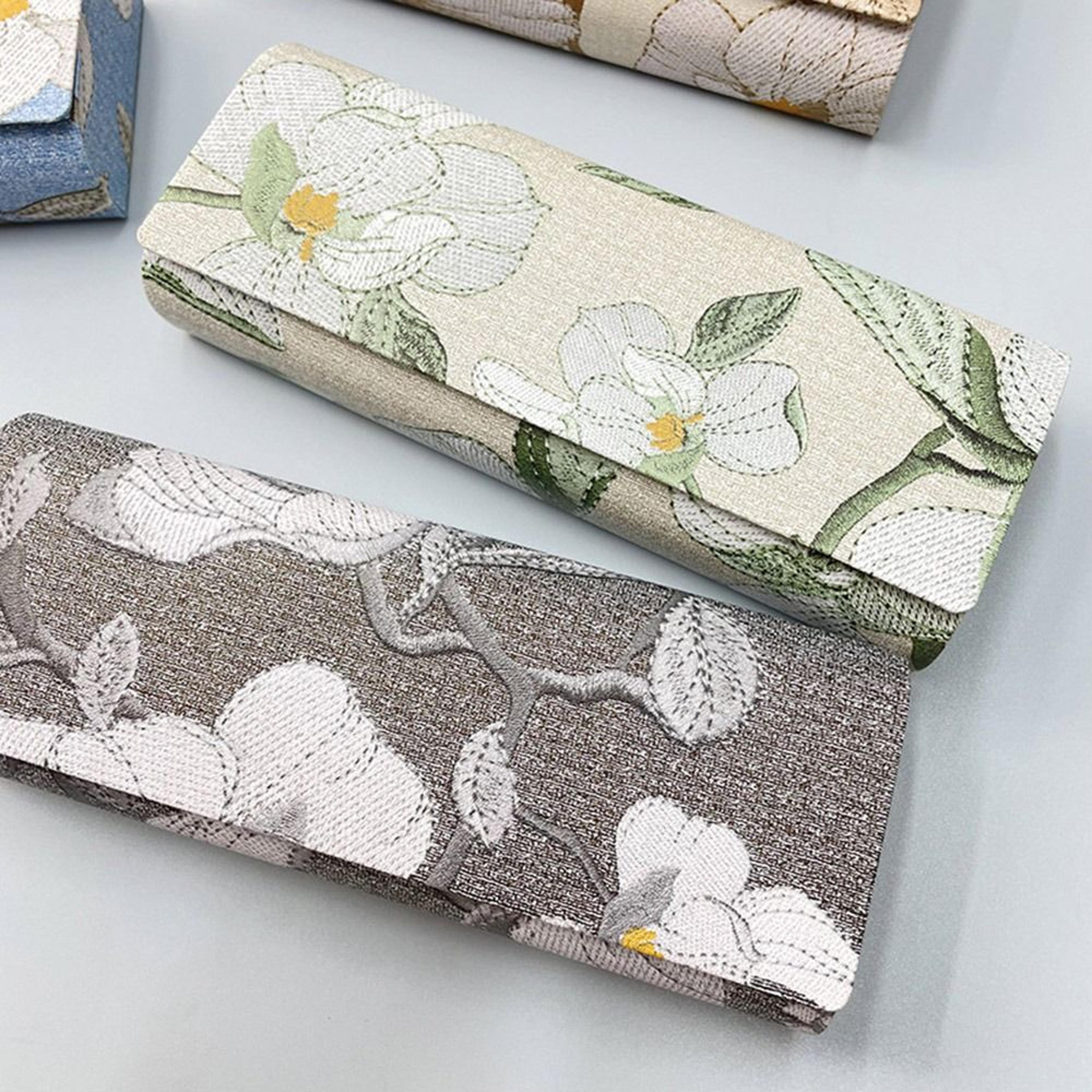 chinese embroidered glasses pouch portable eyeglass case and sunglasses holder