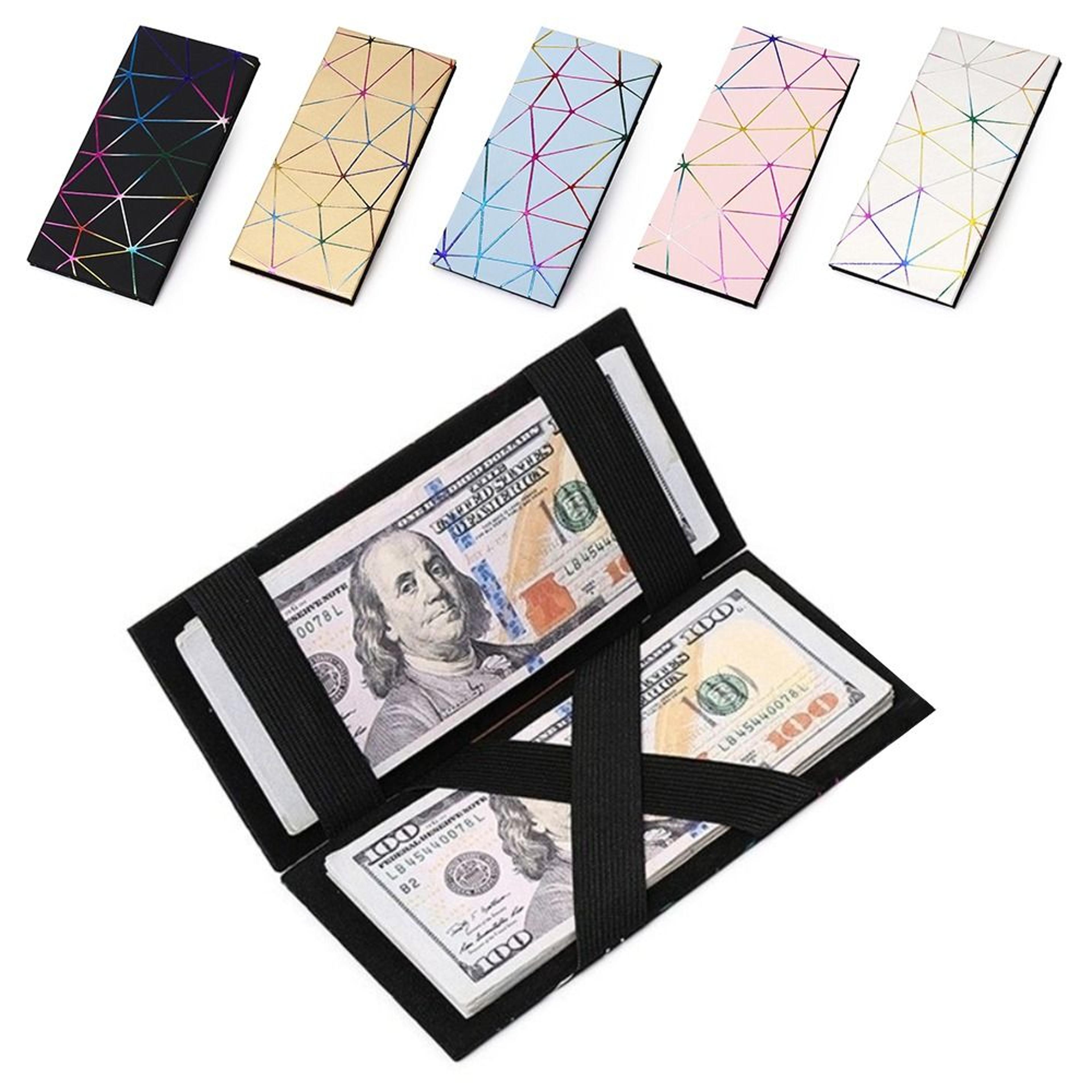 slim long pu leather coin purse wallet for men and women