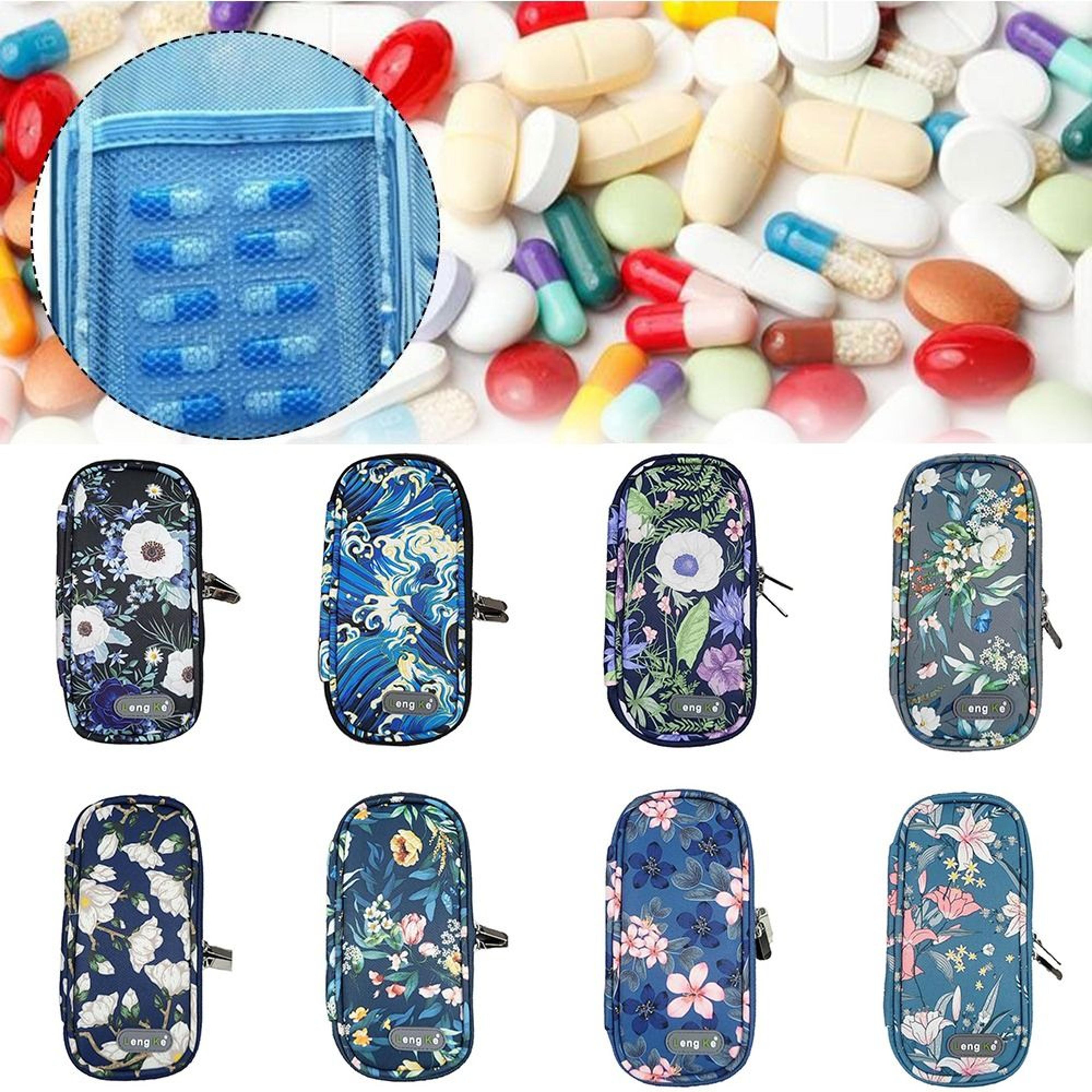 floral insulin cooler travel case waterproof medication storage bag