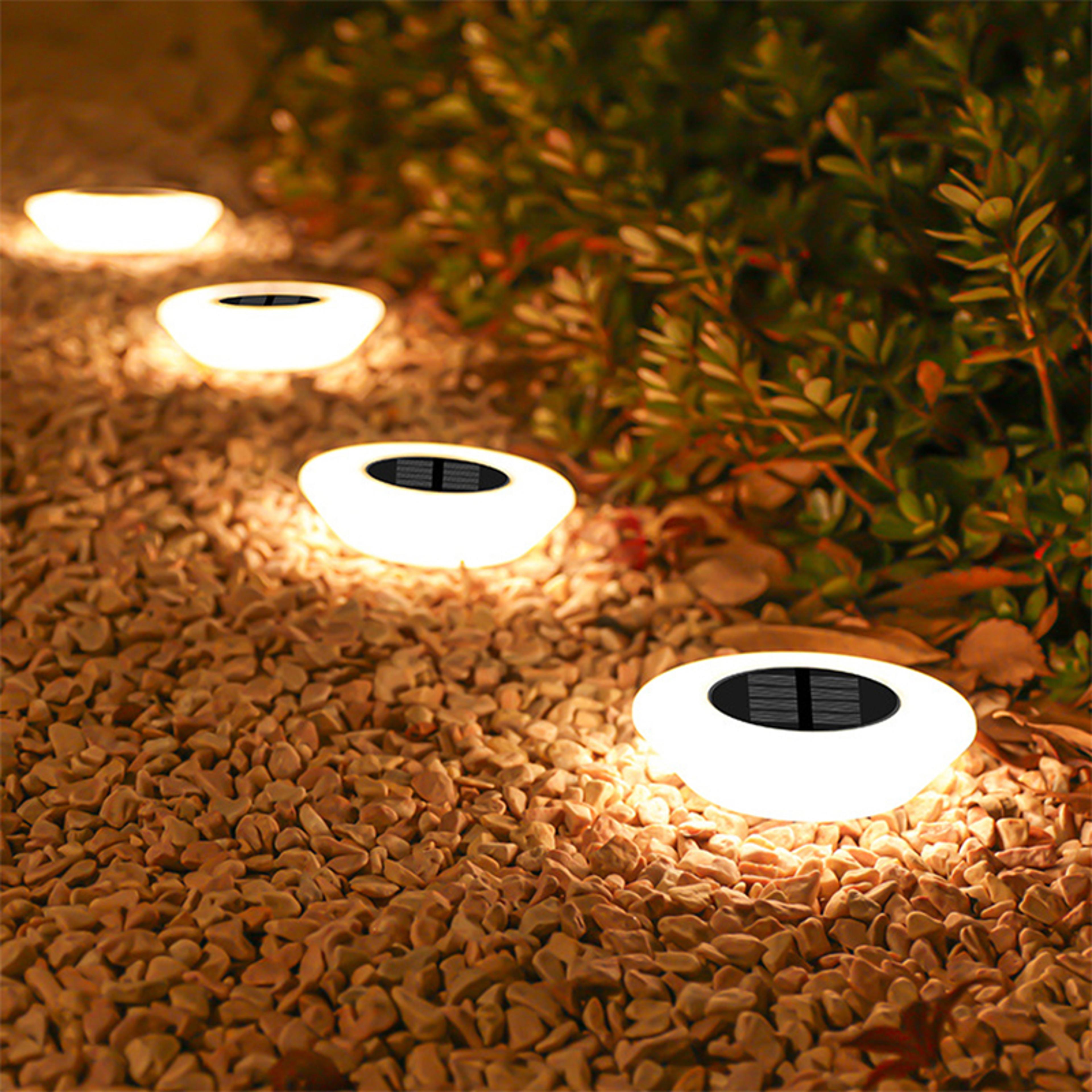 solar ground lights waterproof led garden pathway lawn lamps