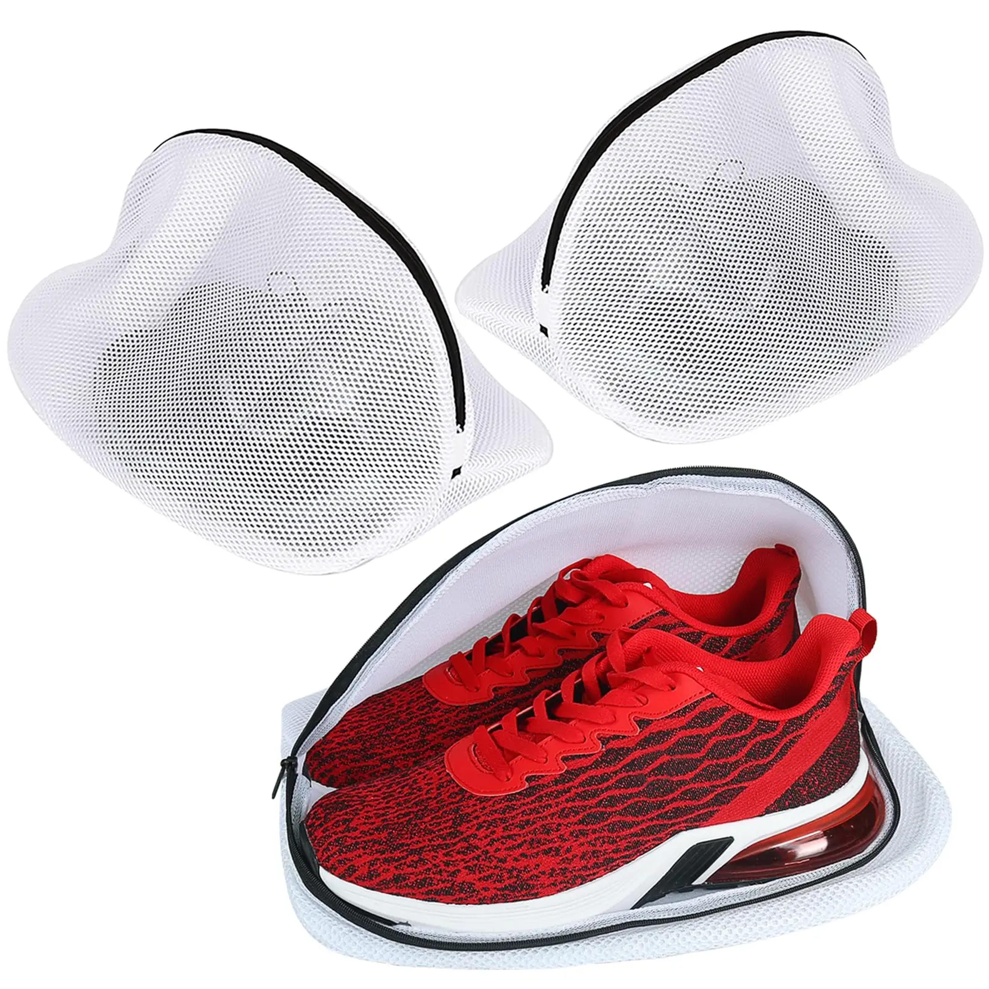 protective shoe washing bag with zipper mesh sneaker laundry bag