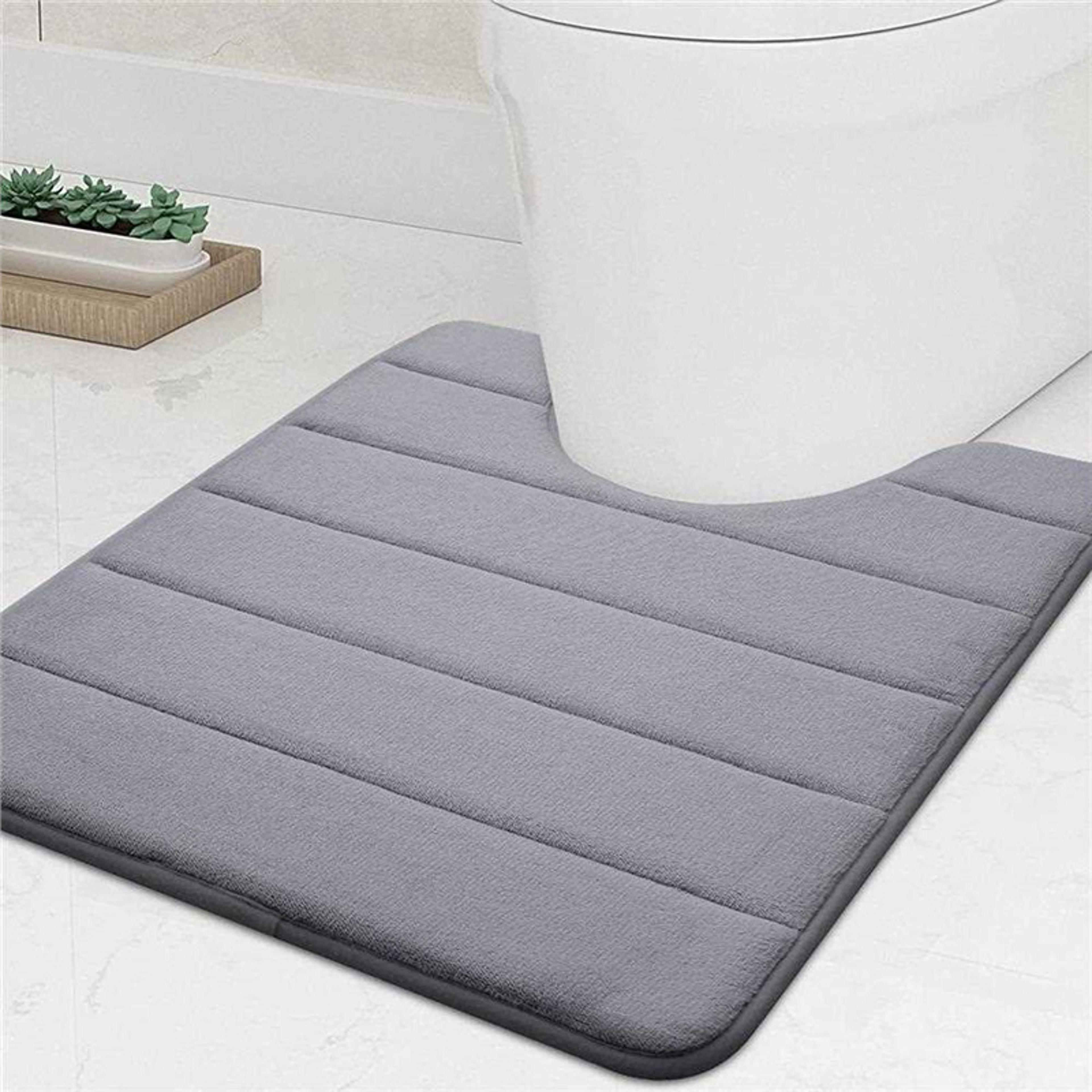 u shaped toilet mat absorbent non slip bathroom contour rug