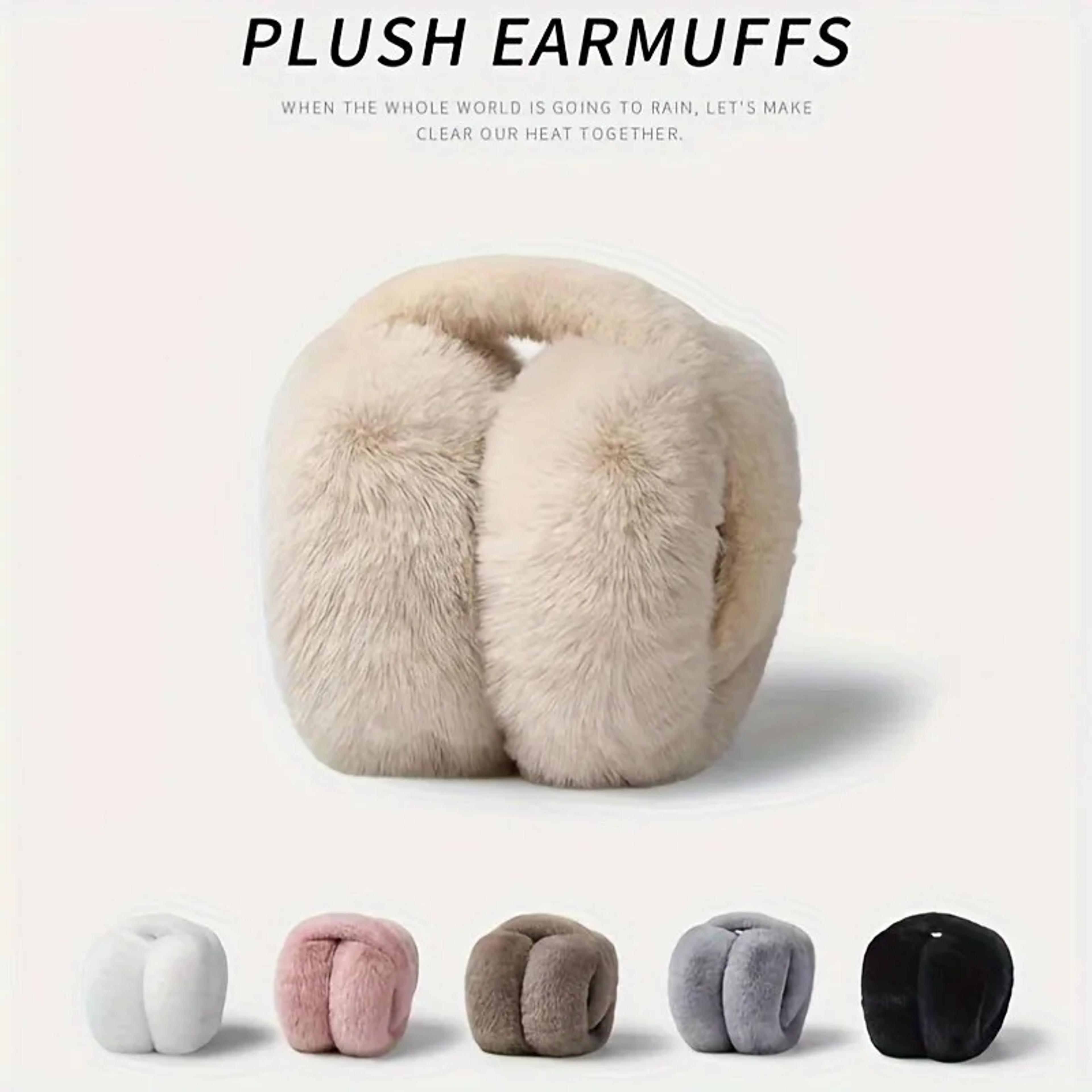 soft plush winter earmuffs warm ear covers for women and men