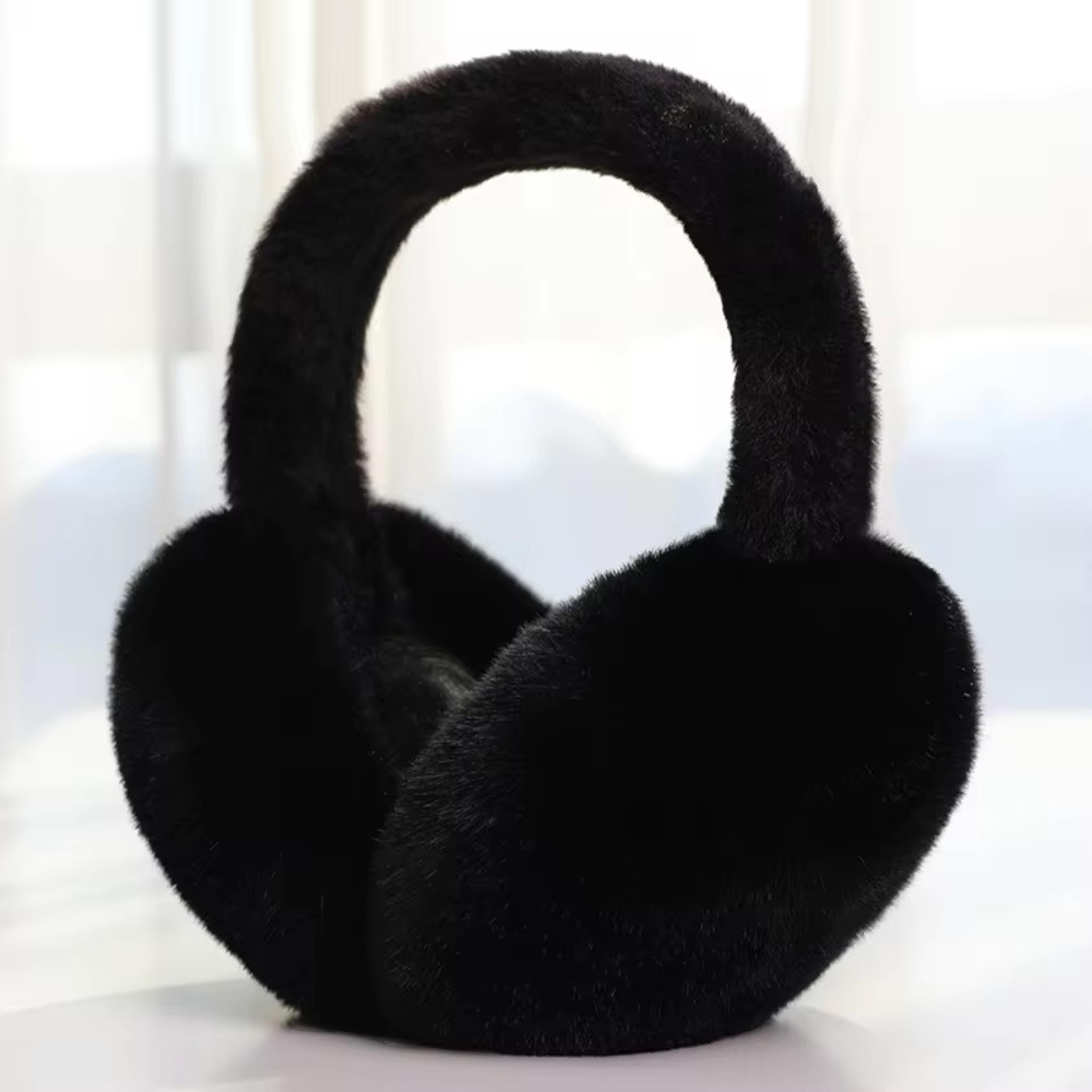 soft plush foldable winter ear warmers for cold weather comfort