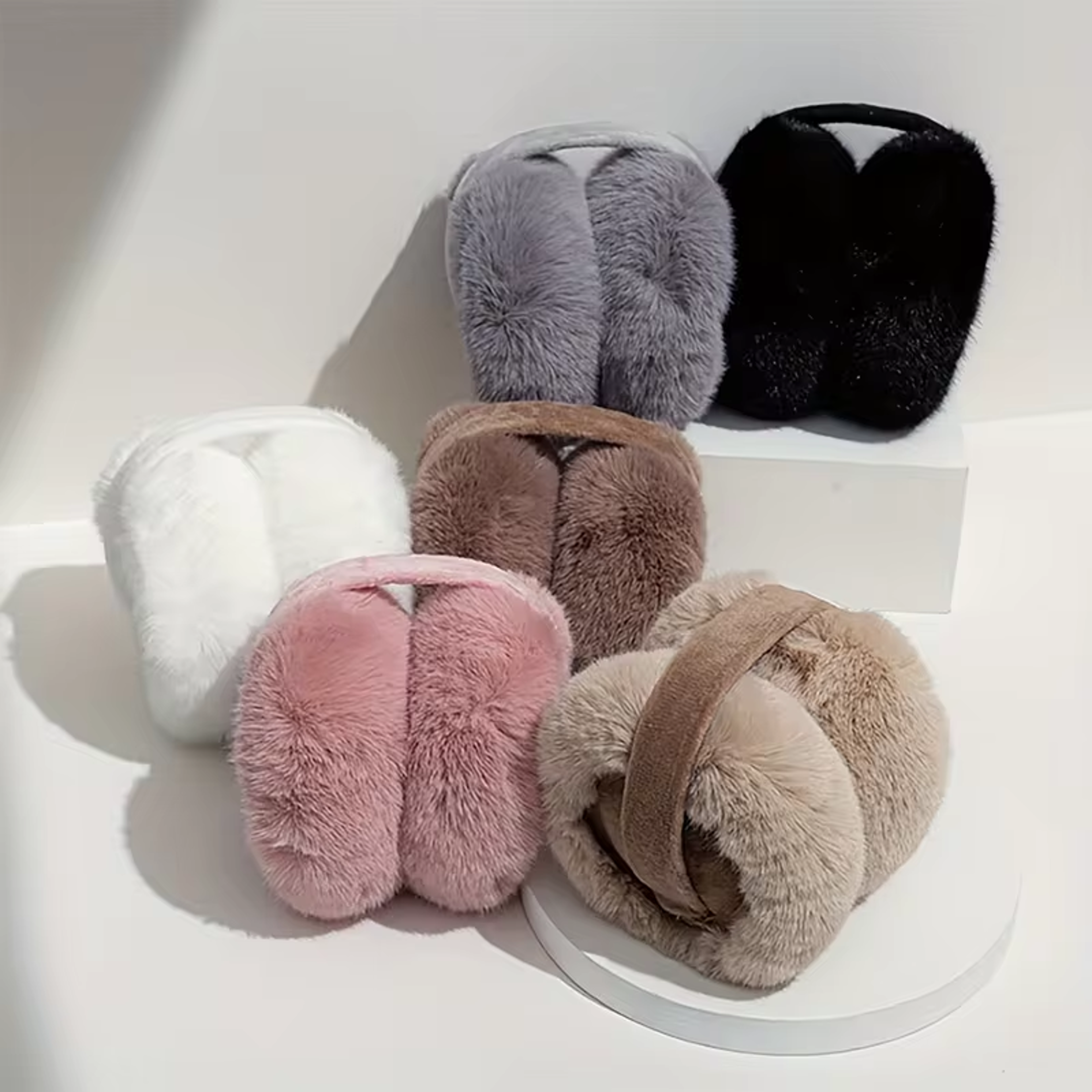soft plush winter earmuffs unisex ear warmers for cold weather outdoor comfort